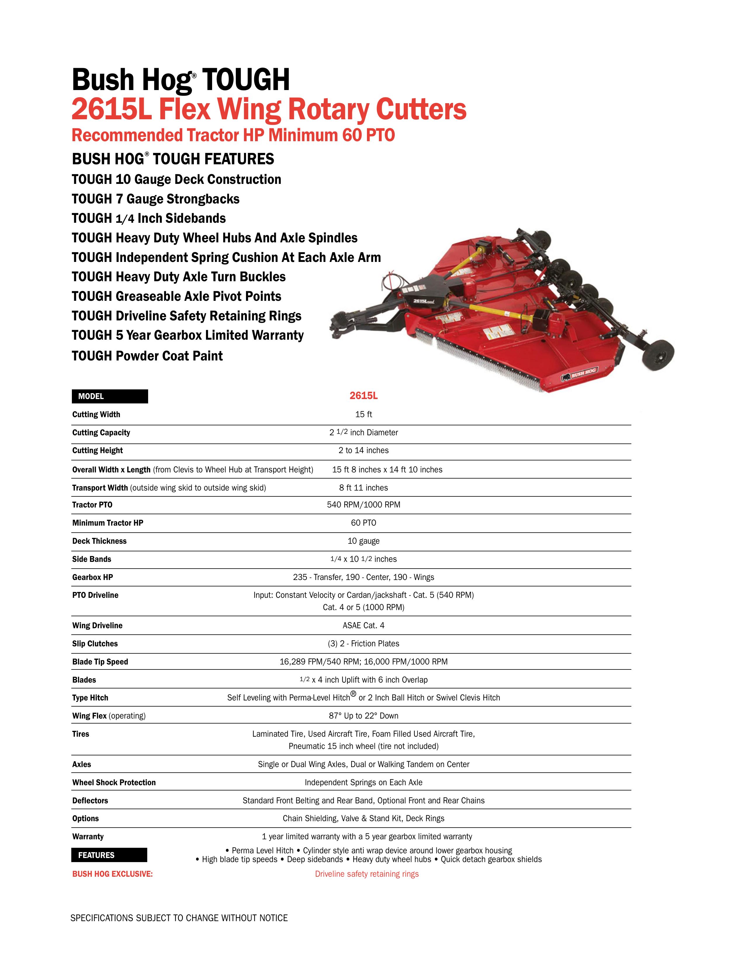 Bush Hog 2615L Brush Cutter User Manual