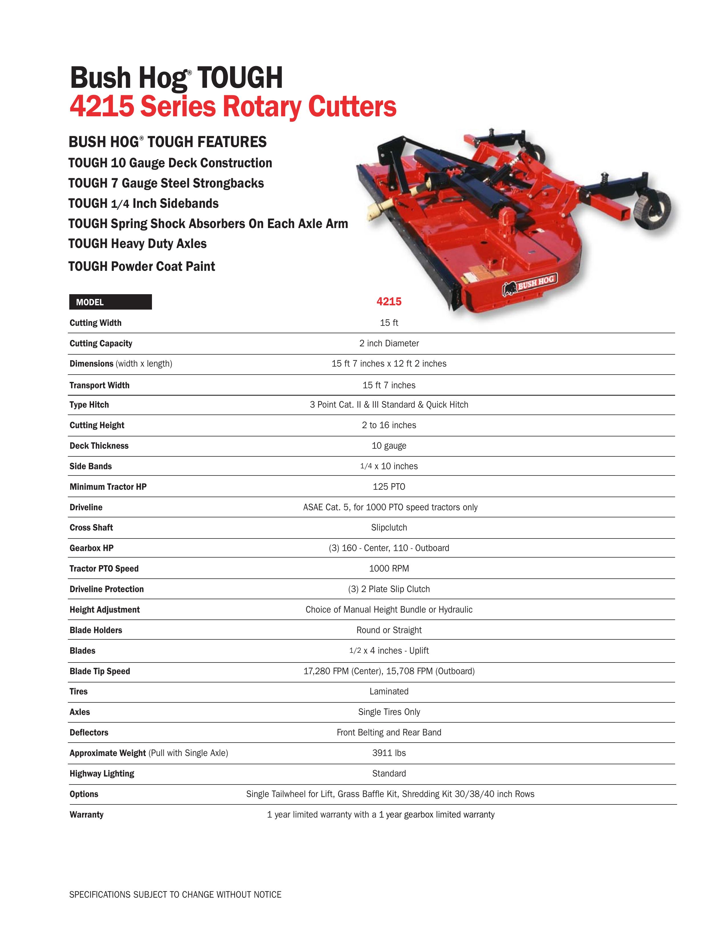 Bush Hog 4215 Brush Cutter User Manual
