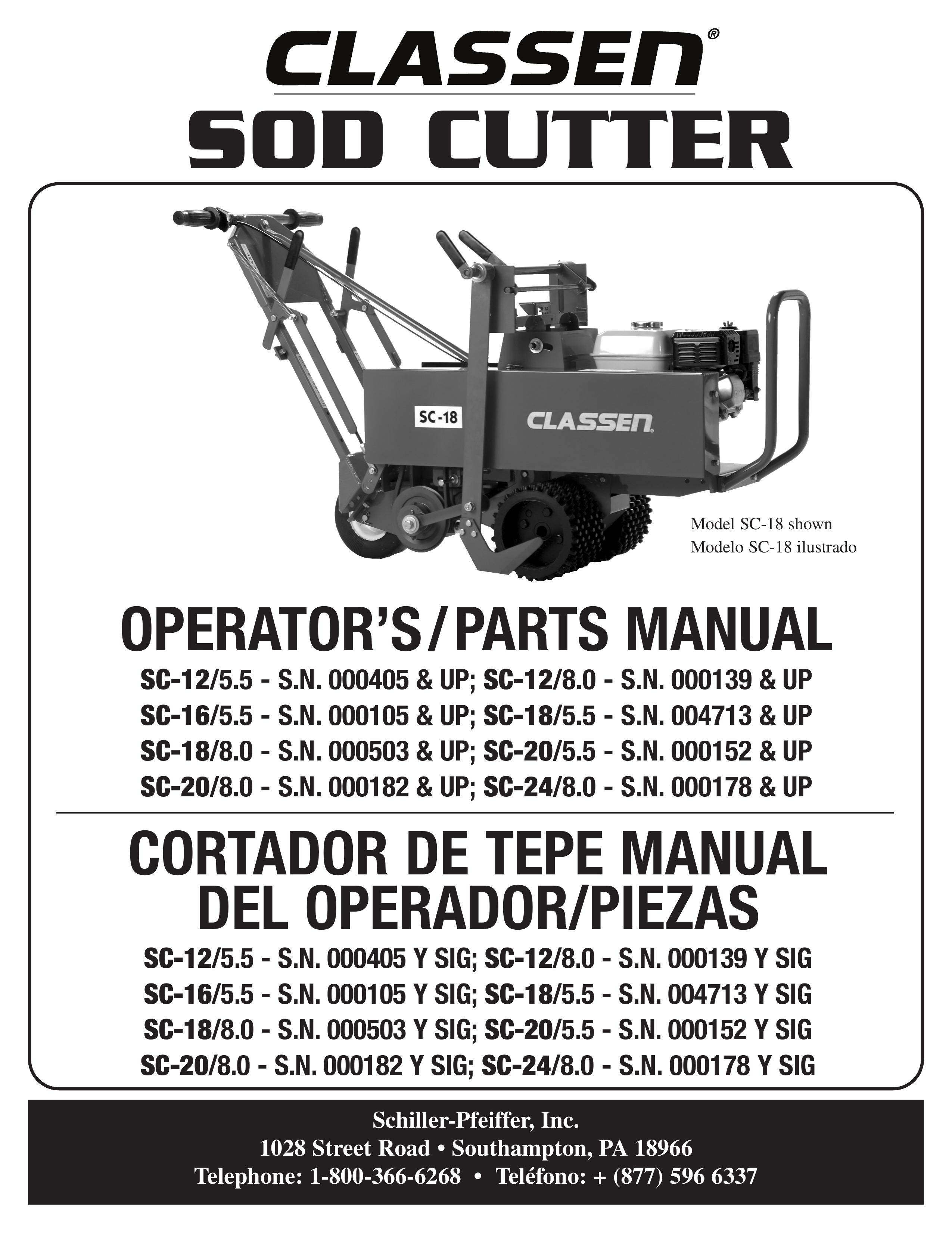 Classen SC-18/8.0 Brush Cutter User Manual