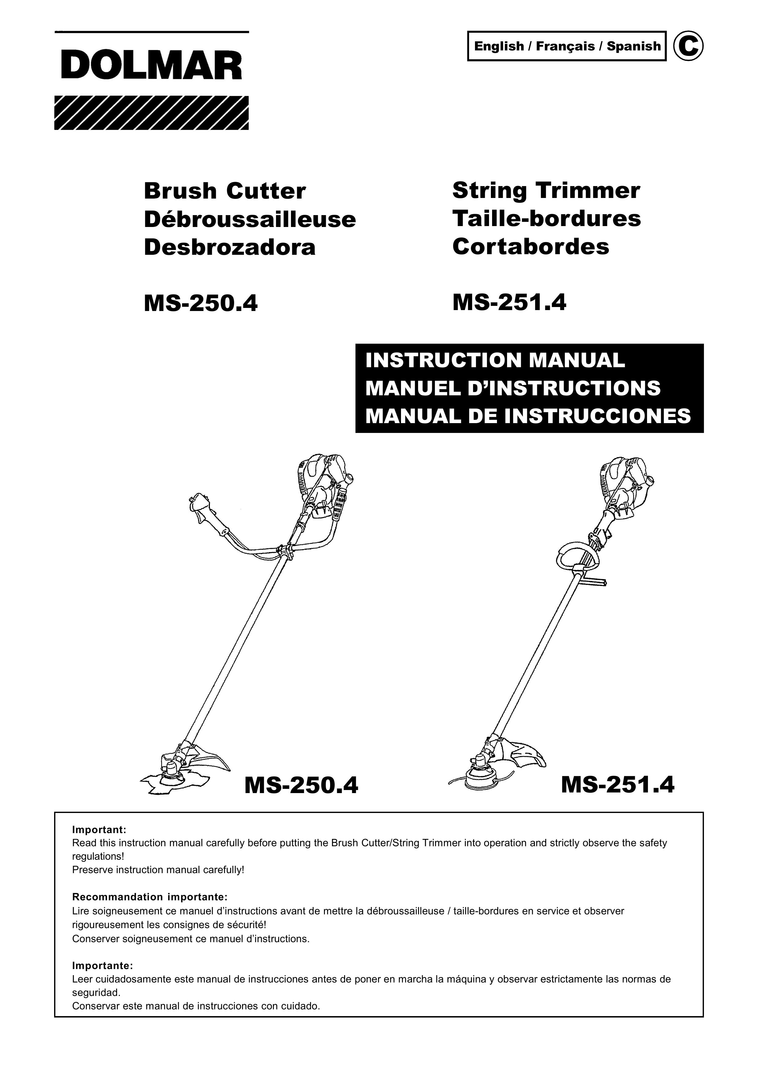 Dolmar MS-250.4, MS-251.4 Brush Cutter User Manual