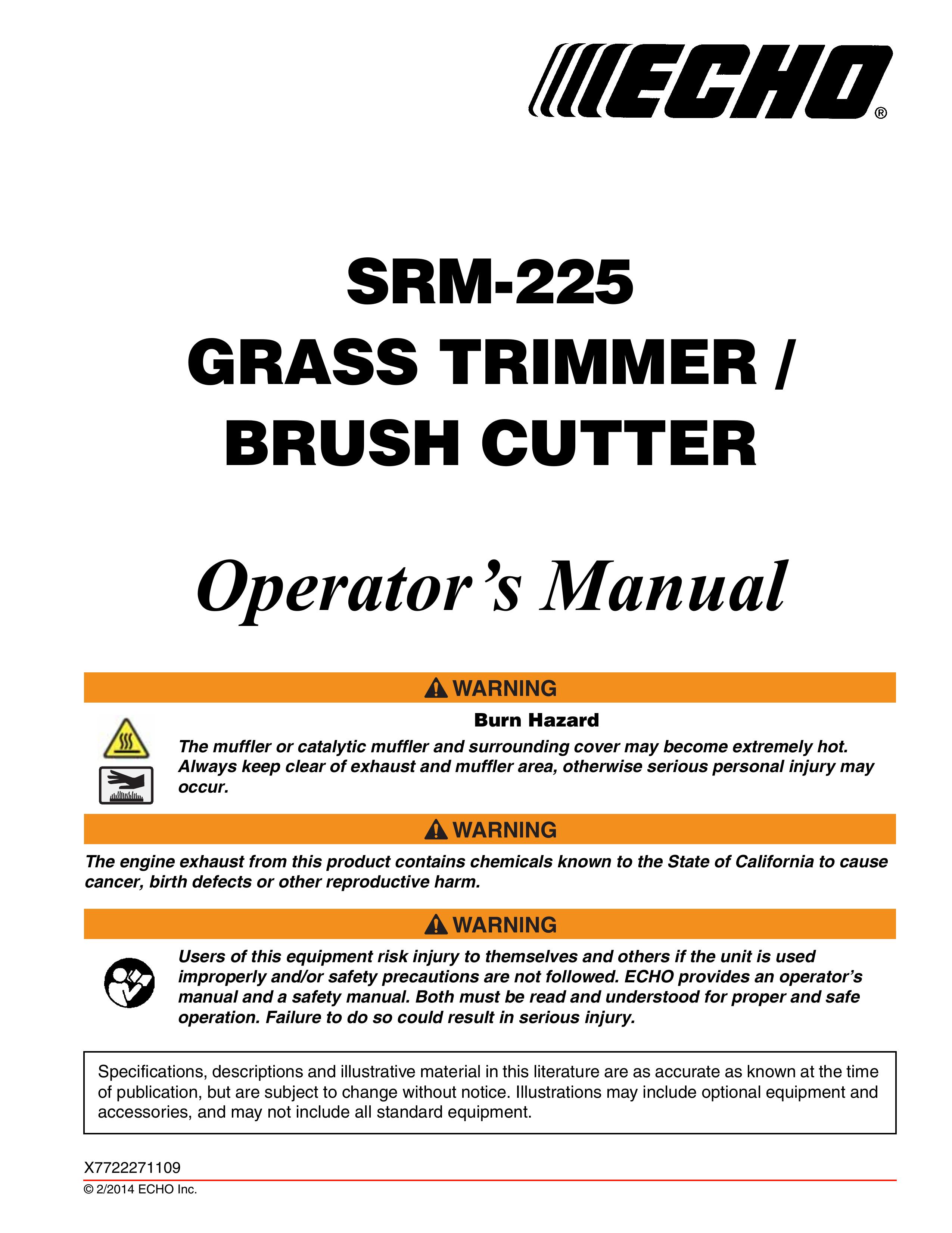 Echo SRM-225 Brush Cutter User Manual