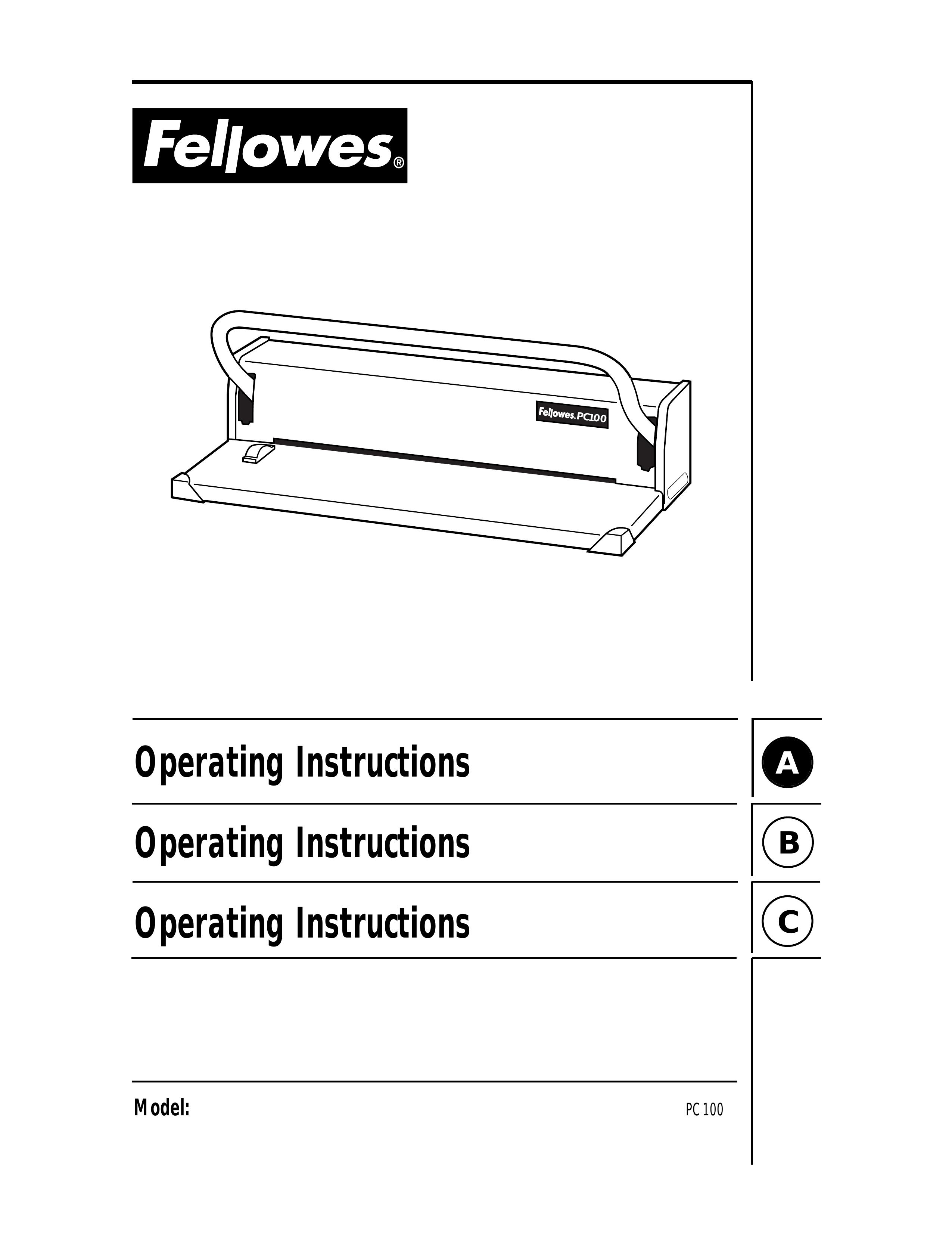Fellowes PC 100 Brush Cutter User Manual