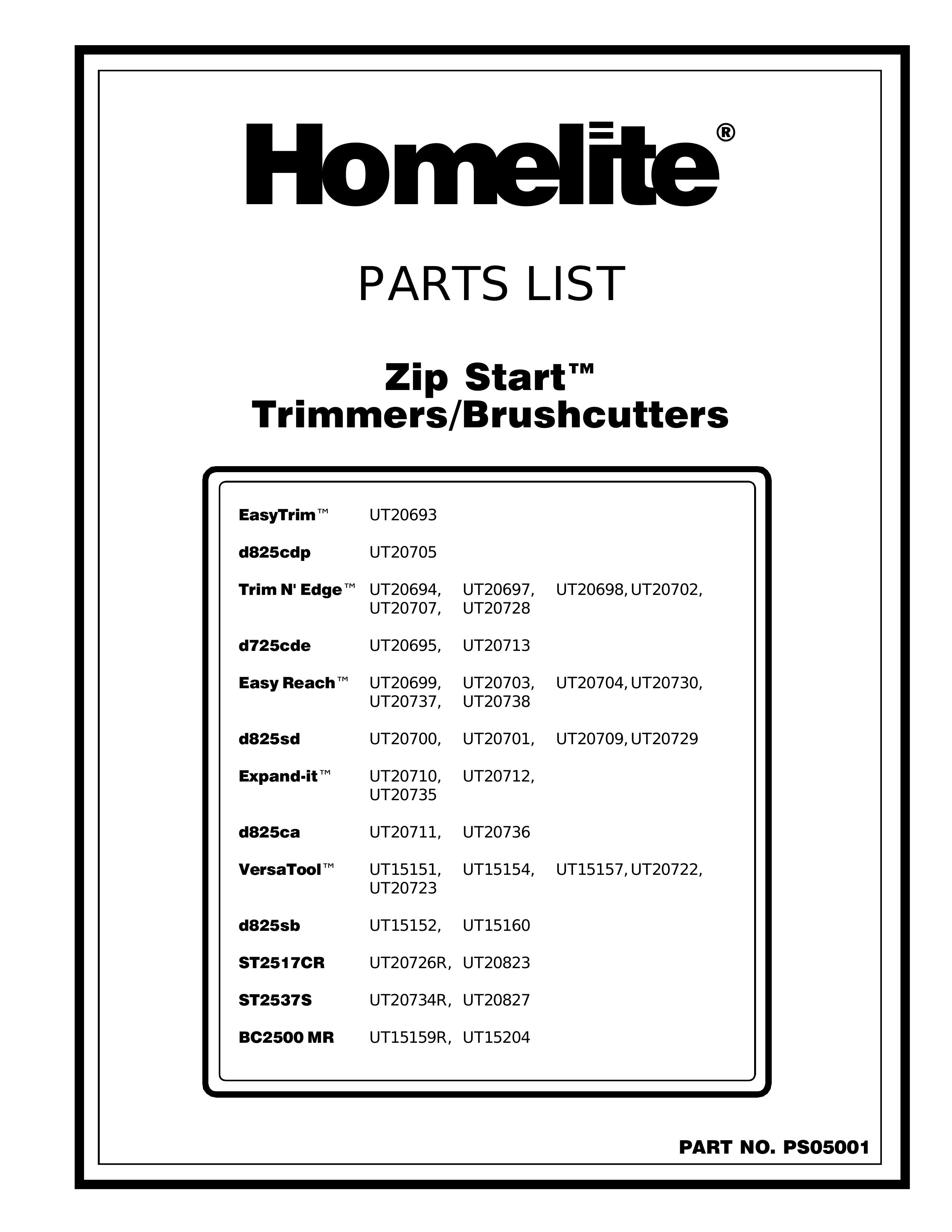 Homelite UT20709 Brush Cutter User Manual