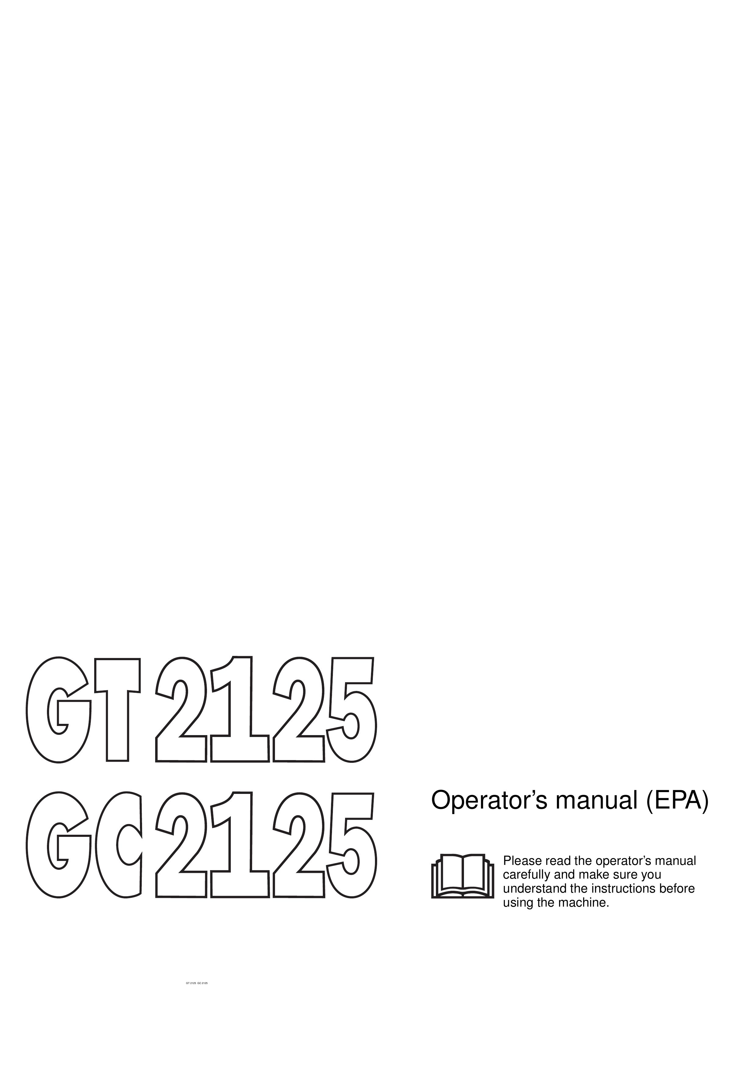 Jonsered GC 2125 Brush Cutter User Manual