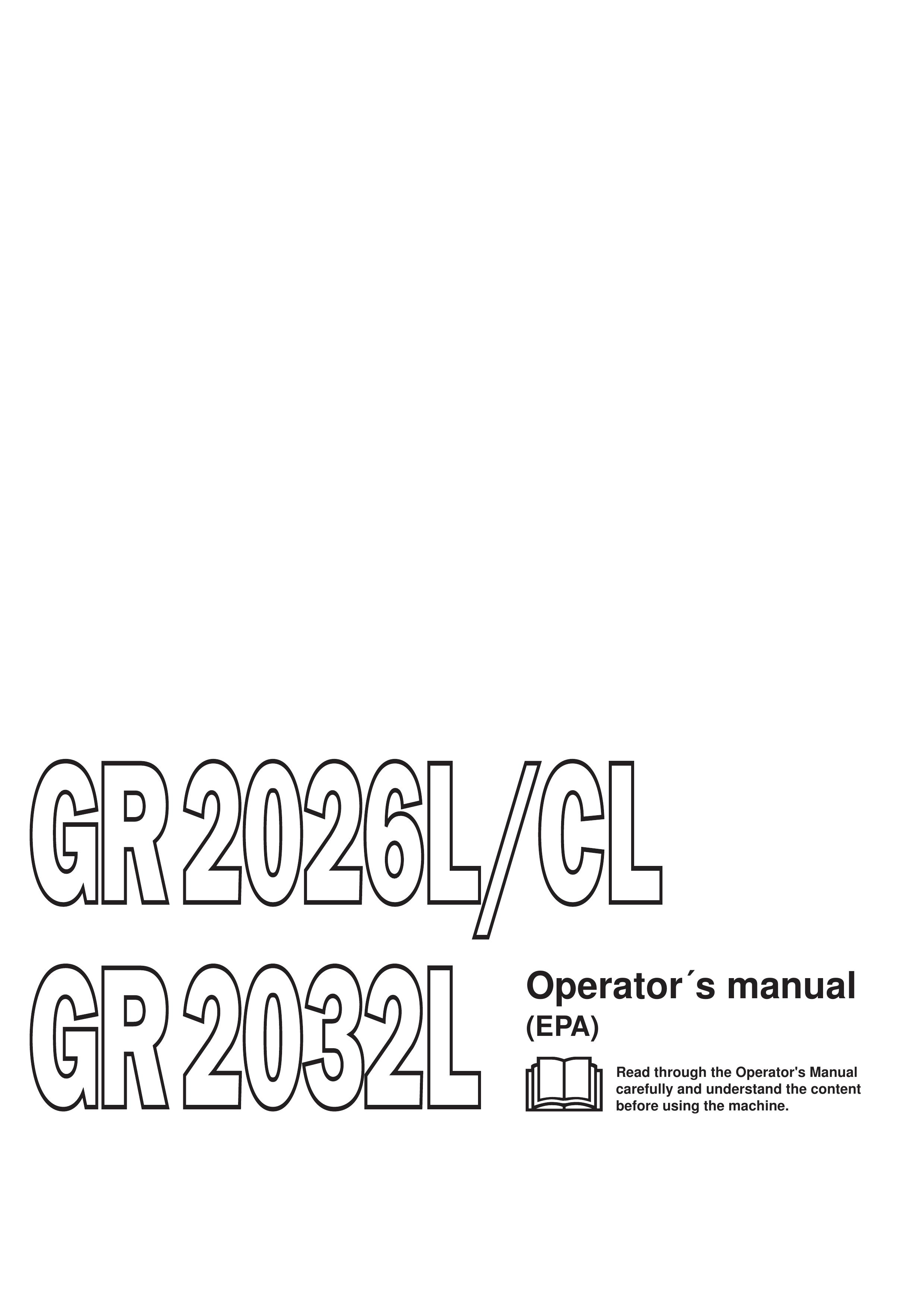 Jonsered GR2026L/CL Brush Cutter User Manual