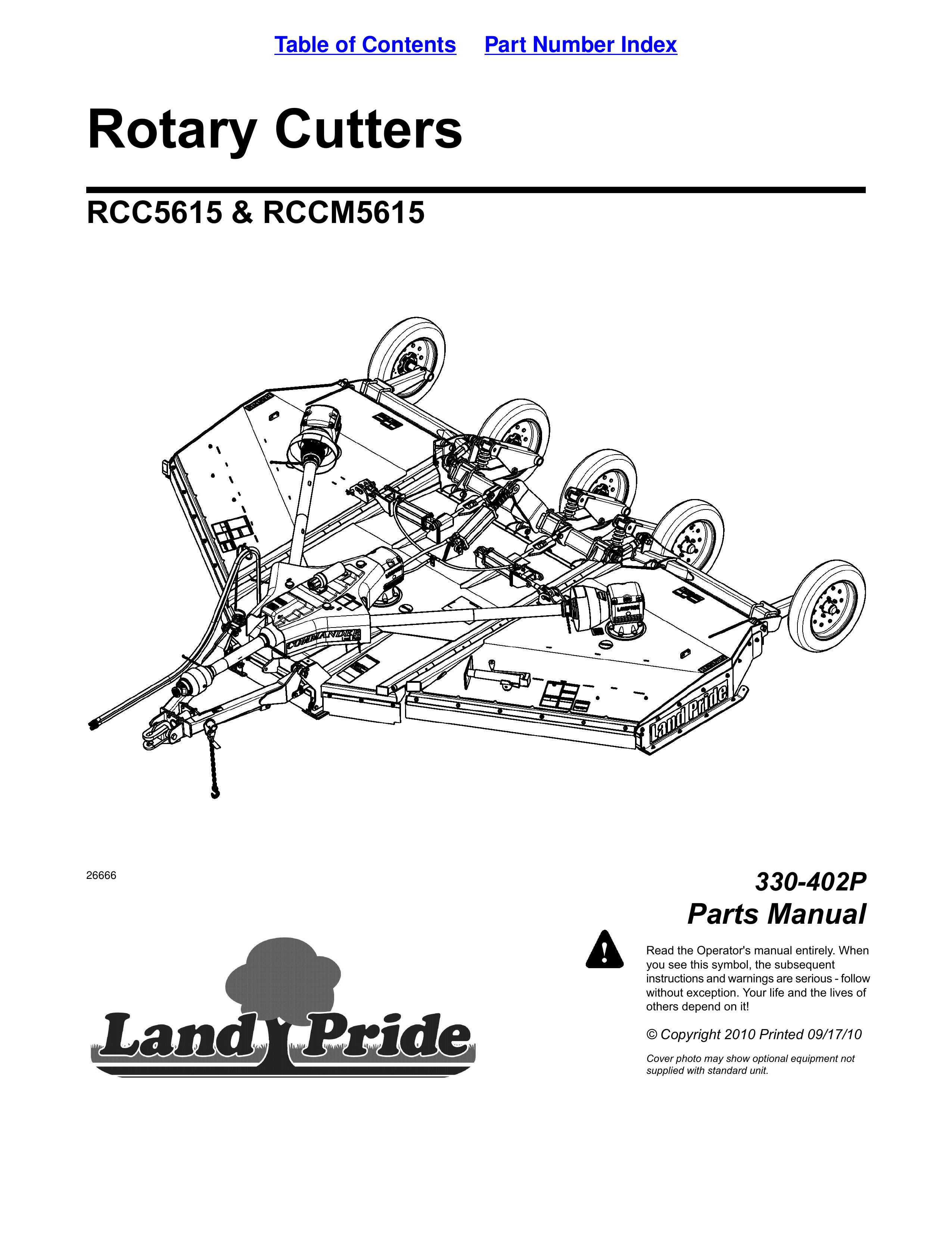 Land Pride RCC5615 Brush Cutter User Manual