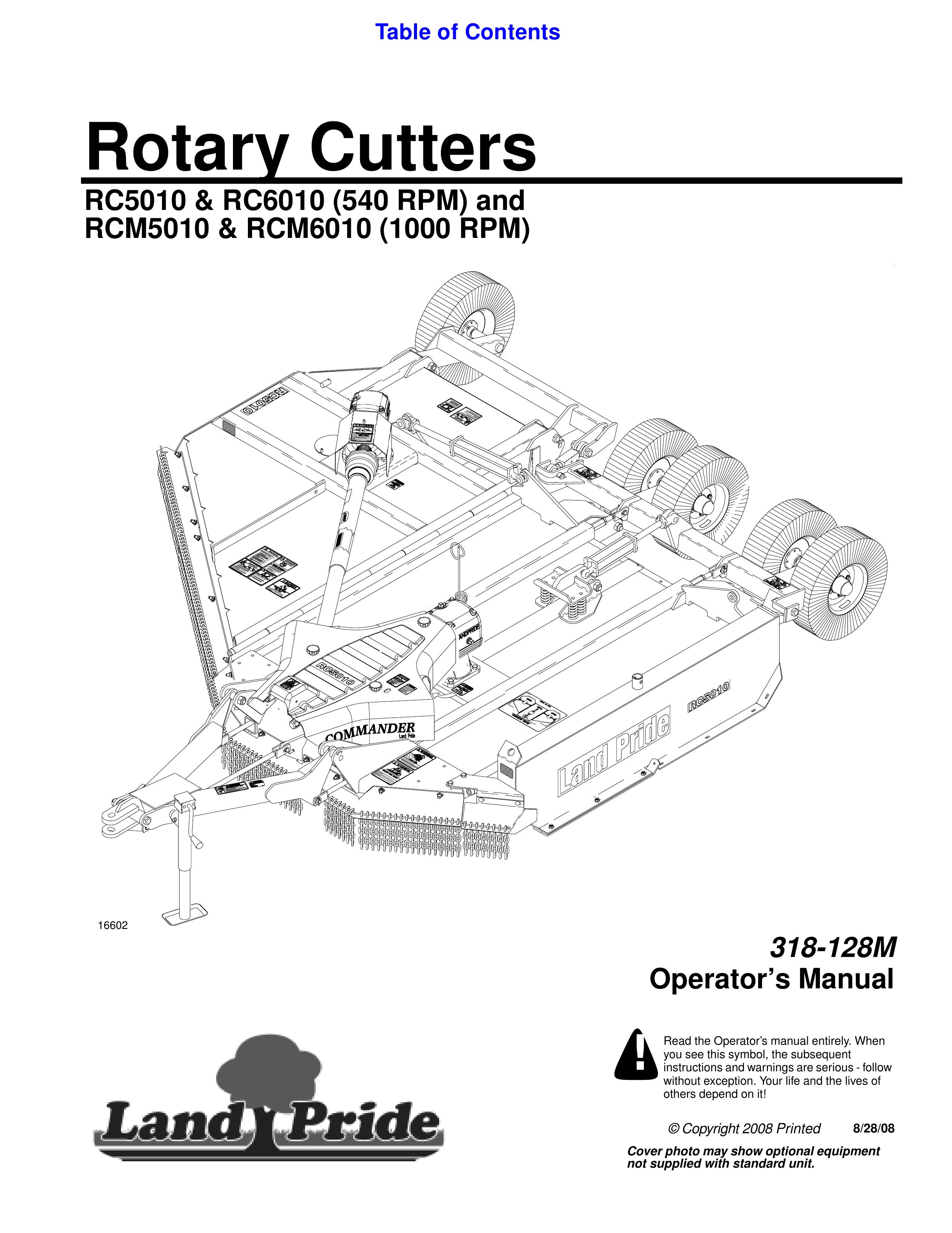 Land Pride RCM5010 Brush Cutter User Manual