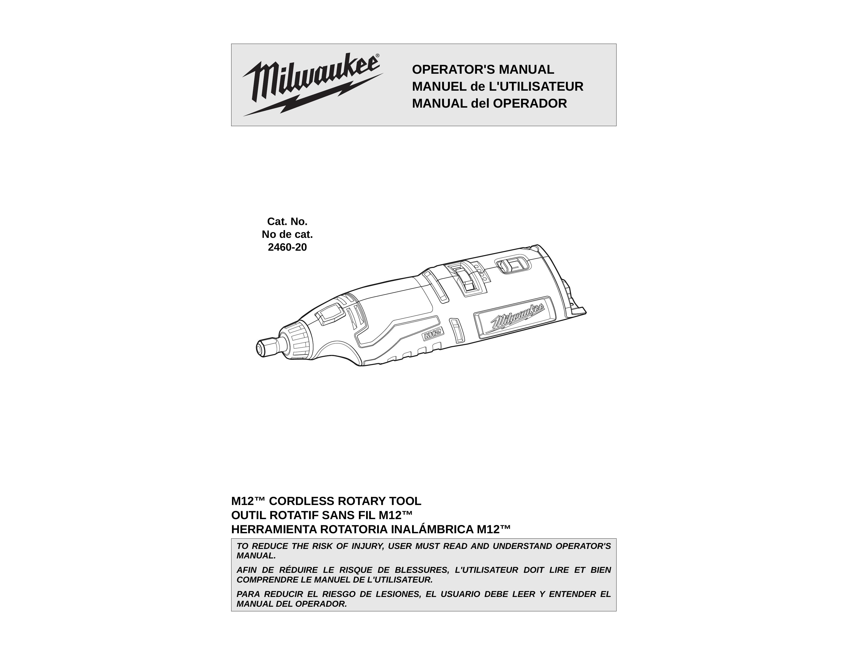 Milwaukee 2460-20 Brush Cutter User Manual