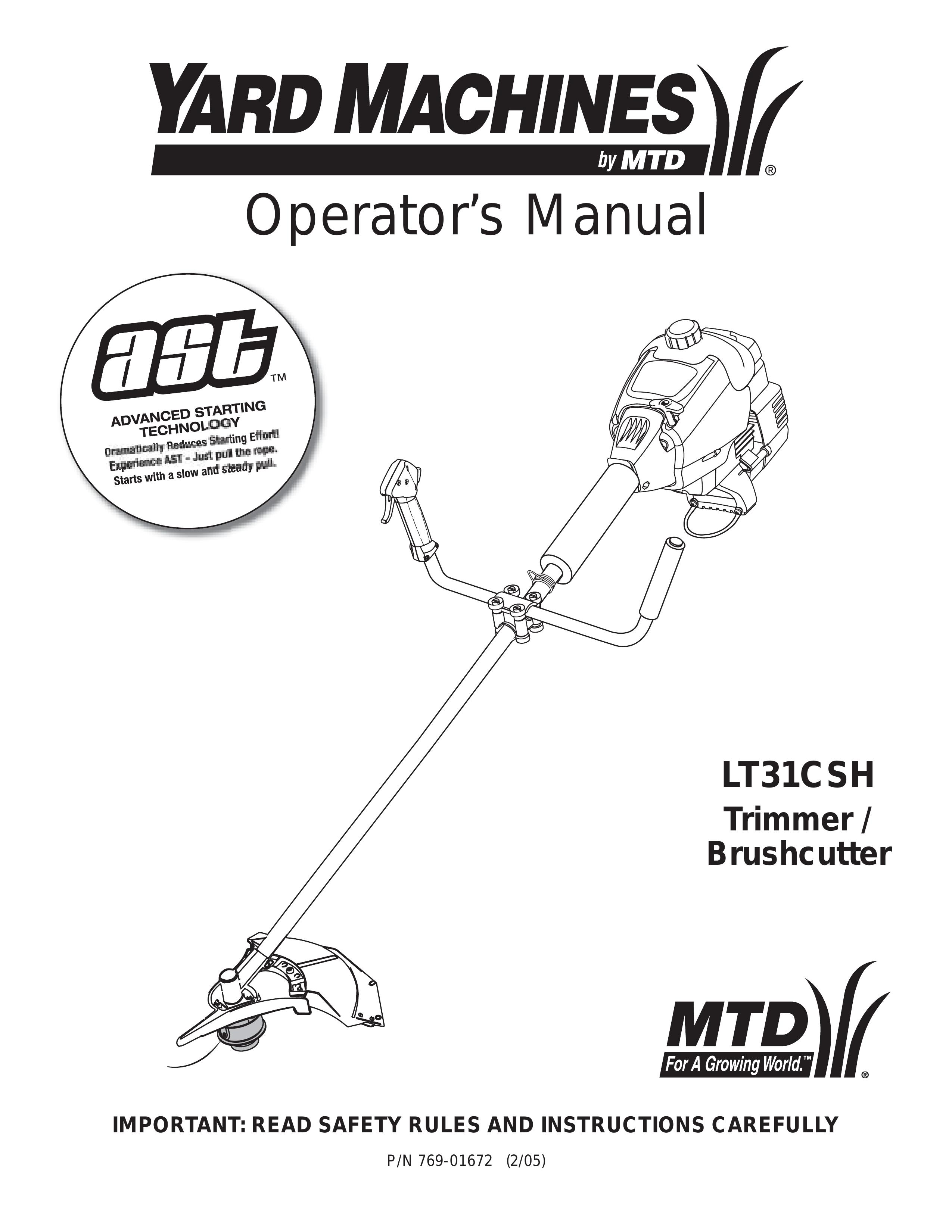MTD LT31CSH Brush Cutter User Manual
