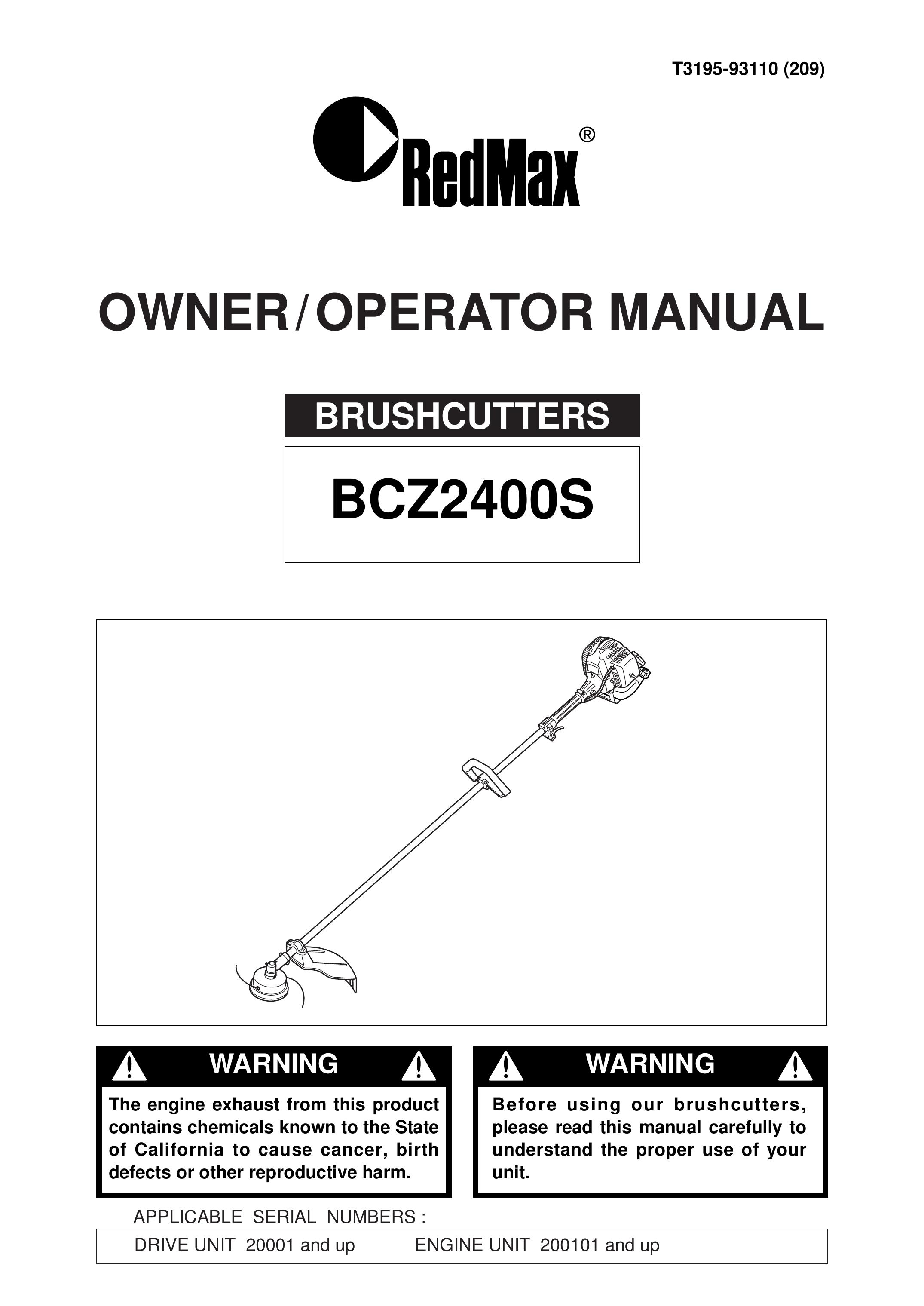 RedMax BCZ2400S Brush Cutter User Manual