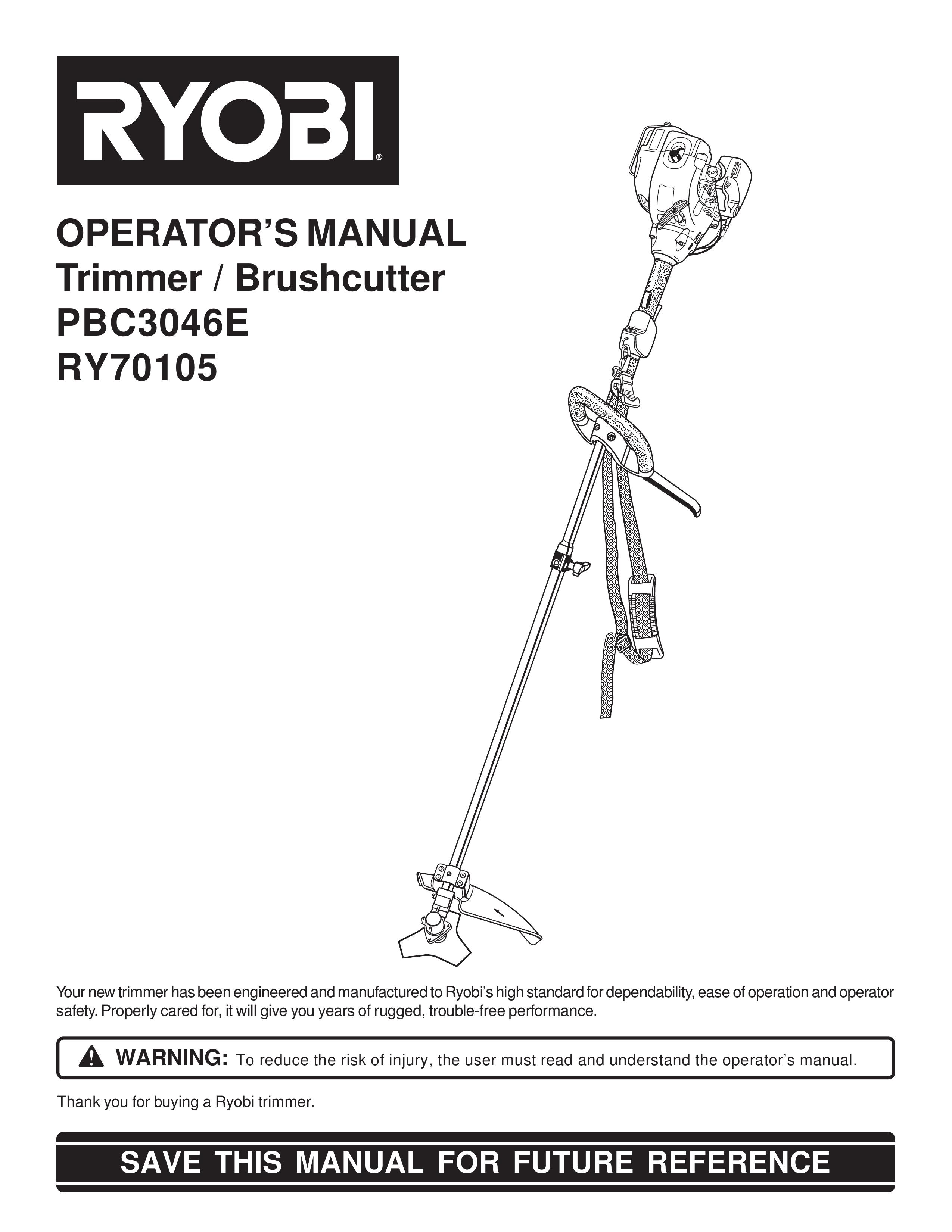 Ryobi Outdoor PBC3046E, RY70105 Brush Cutter User Manual