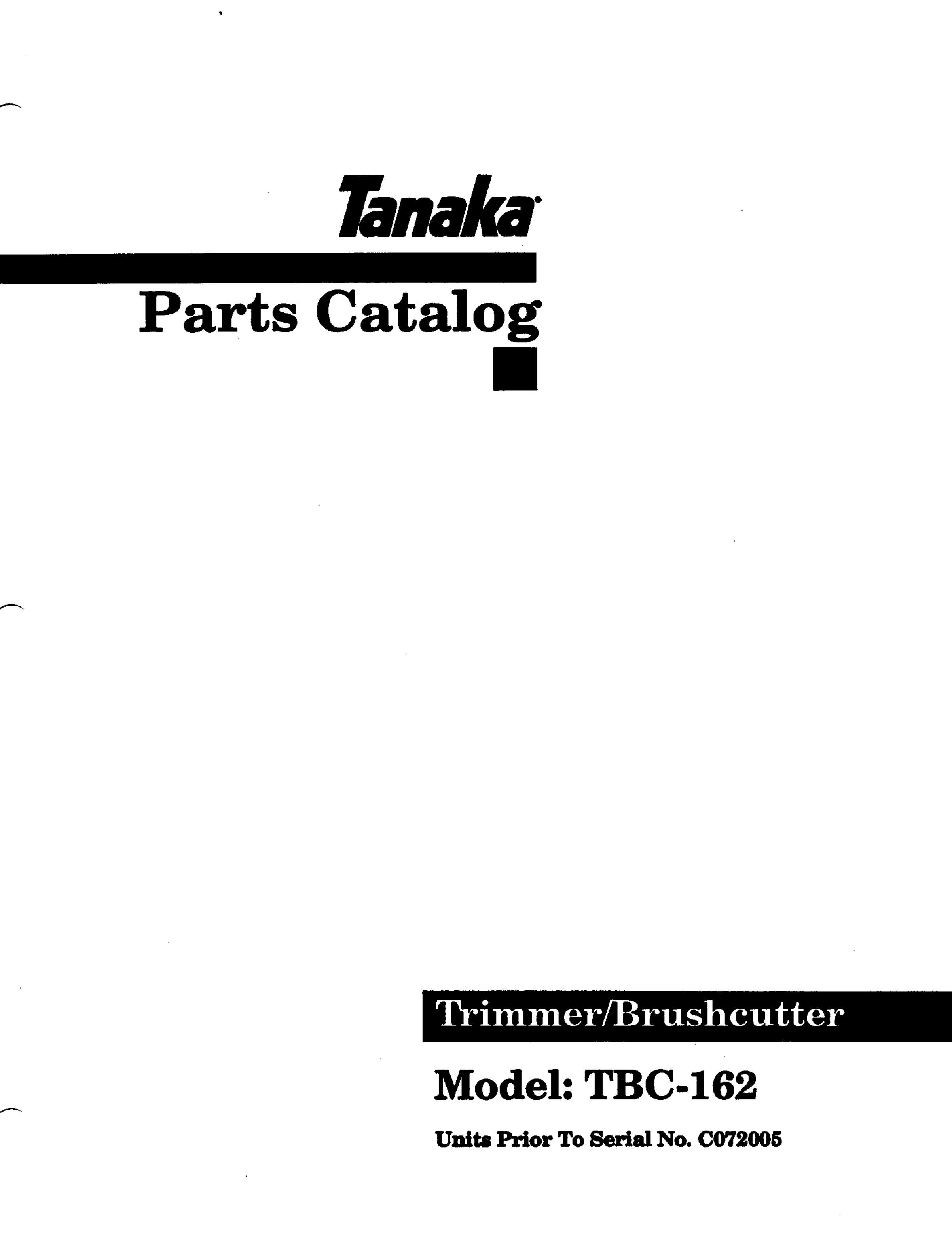 Tanaka TBC-162 Brush Cutter User Manual