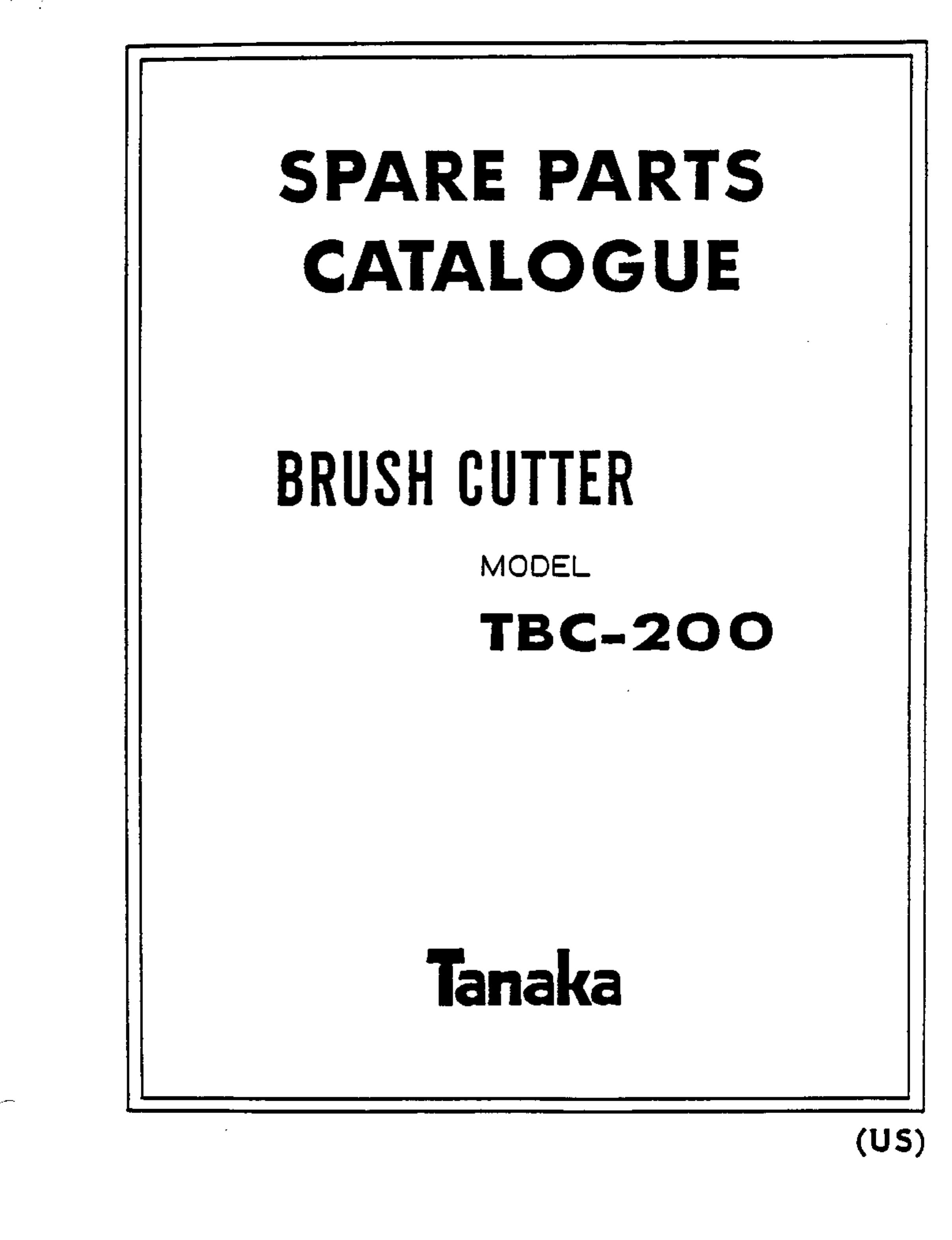 Tanaka TBC-200 Brush Cutter User Manual