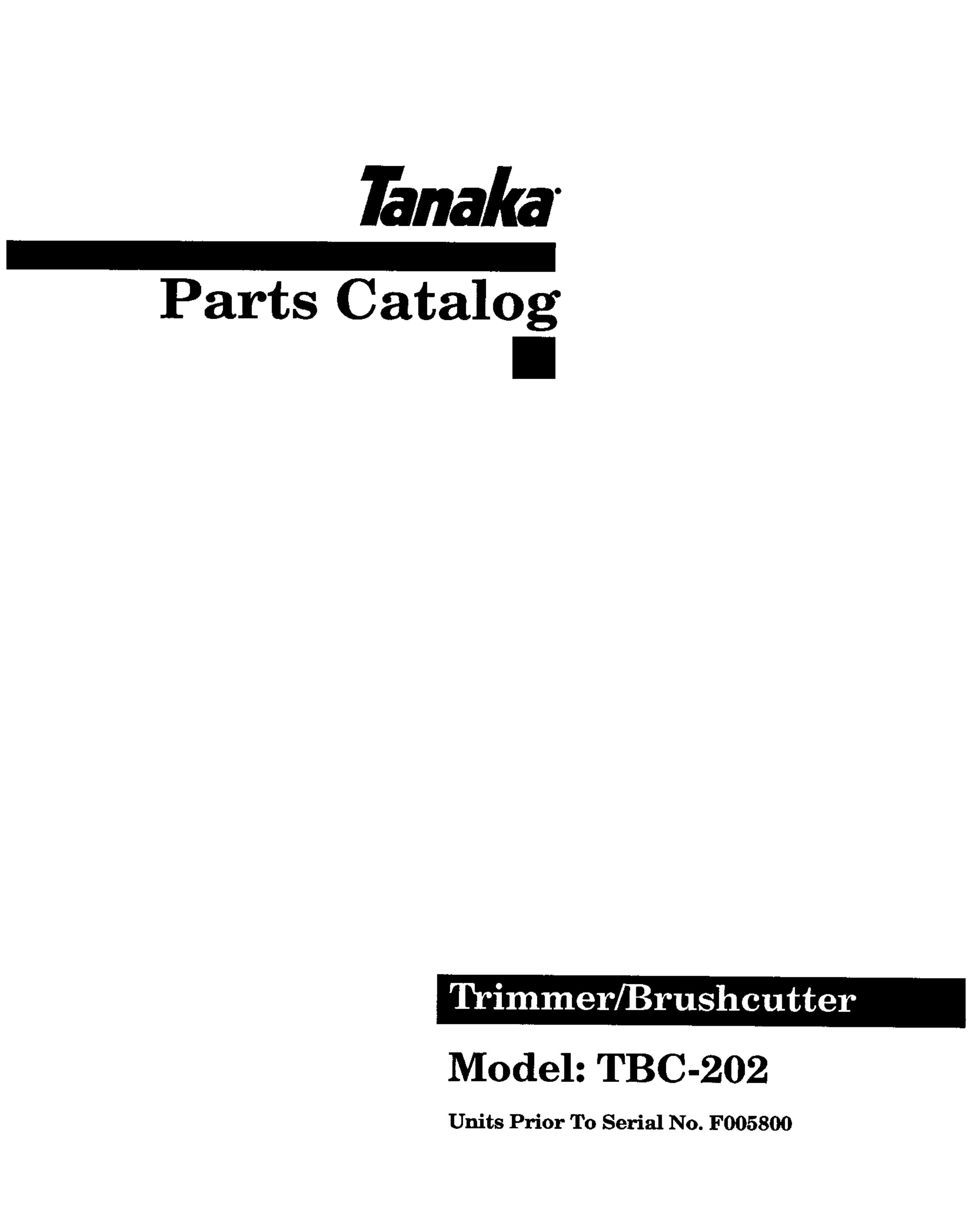 Tanaka TBC-202 Brush Cutter User Manual