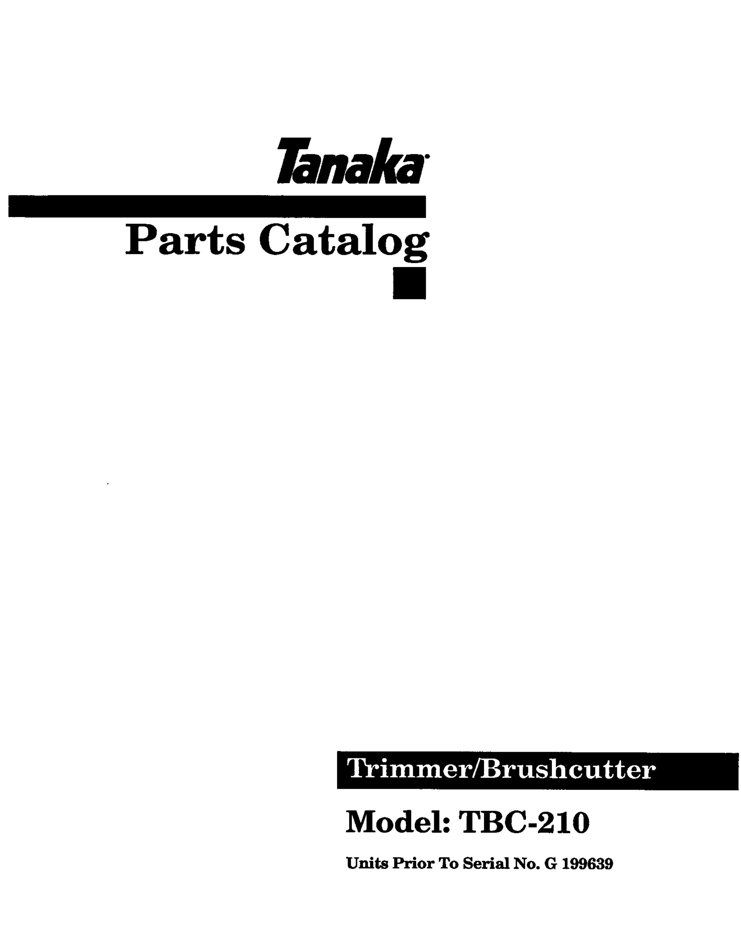Tanaka TBC-210 Brush Cutter User Manual