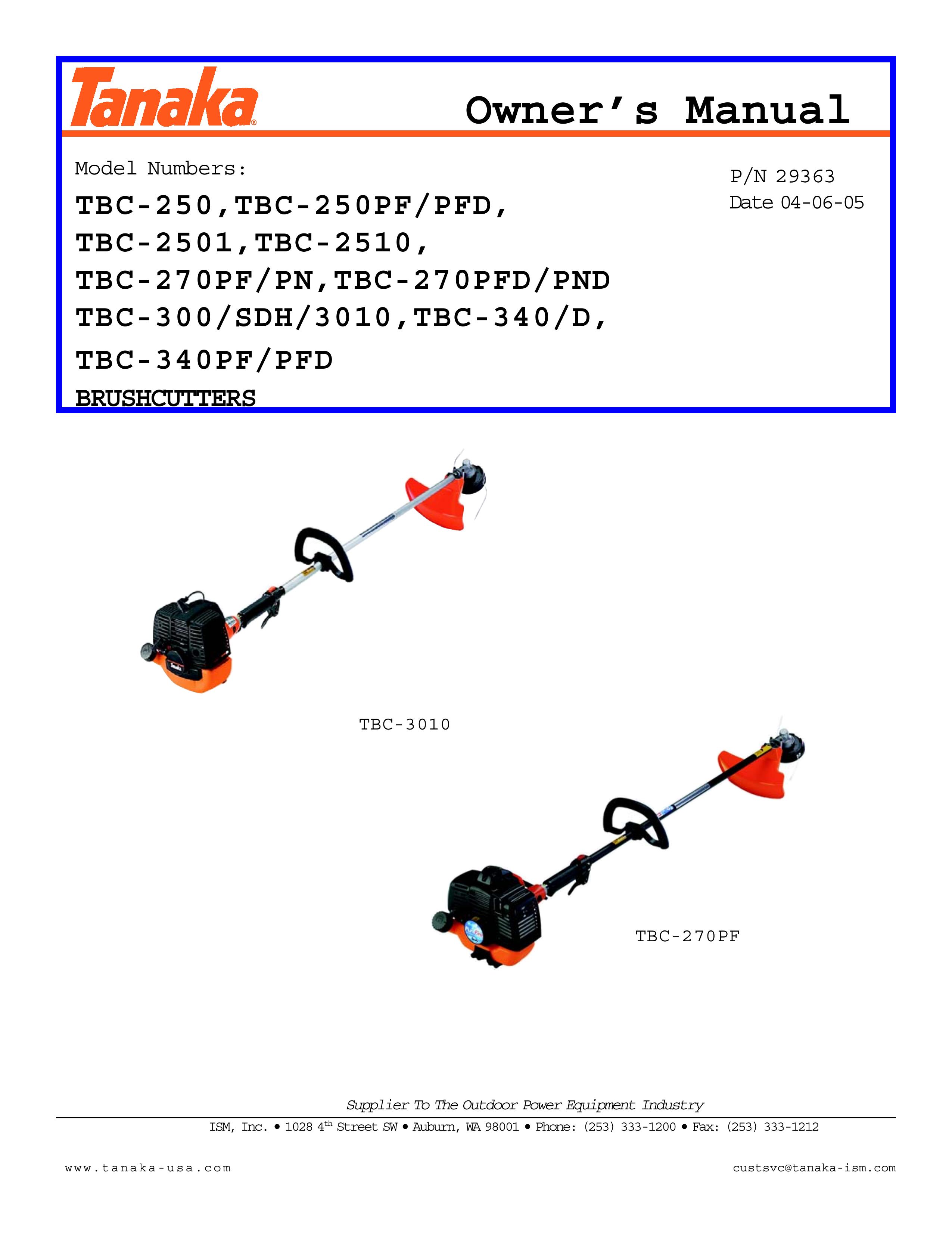 Tanaka TBC-340PF/PFD Brush Cutter User Manual