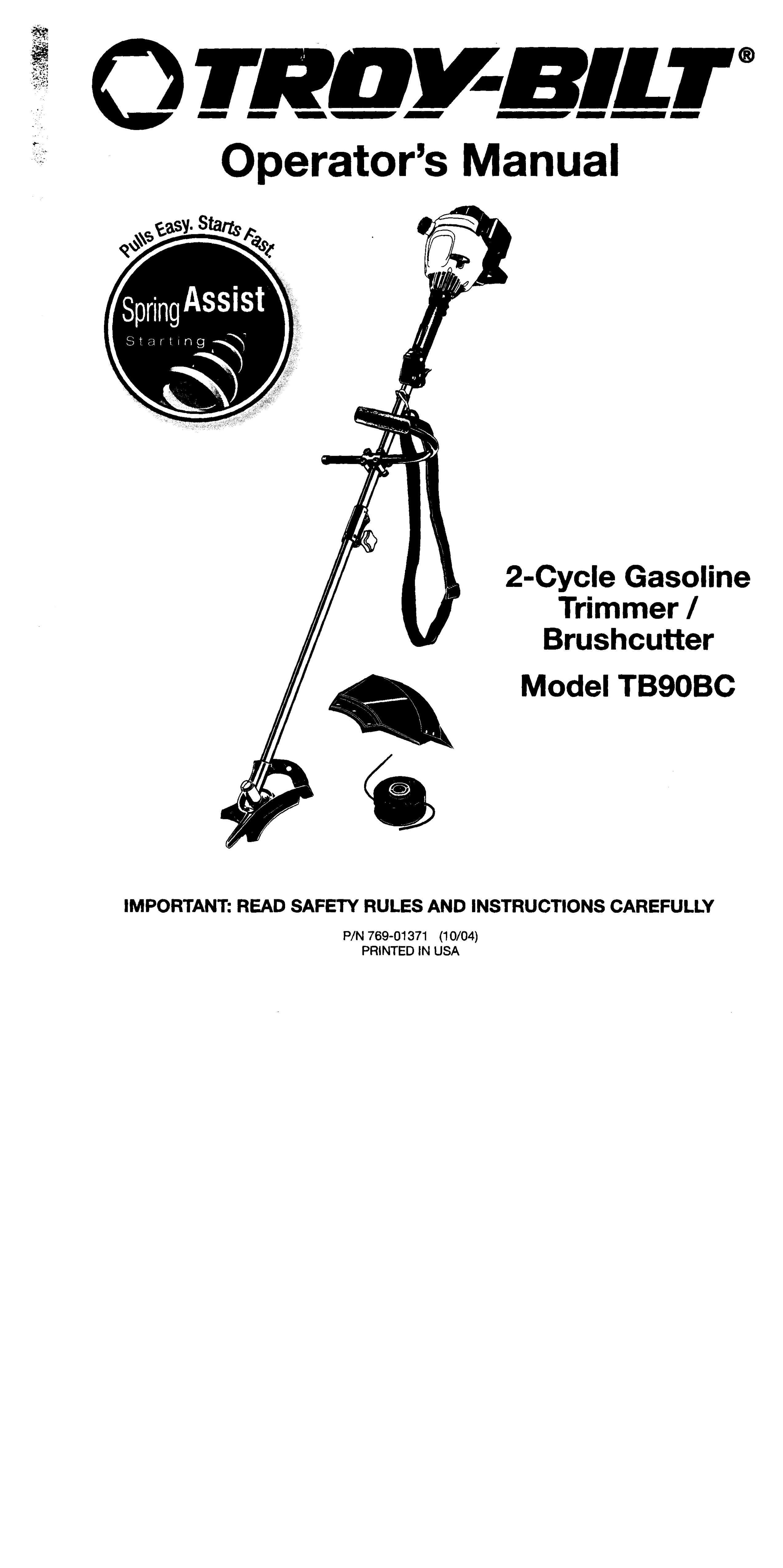 Troy-Bilt TB90BC Brush Cutter User Manual