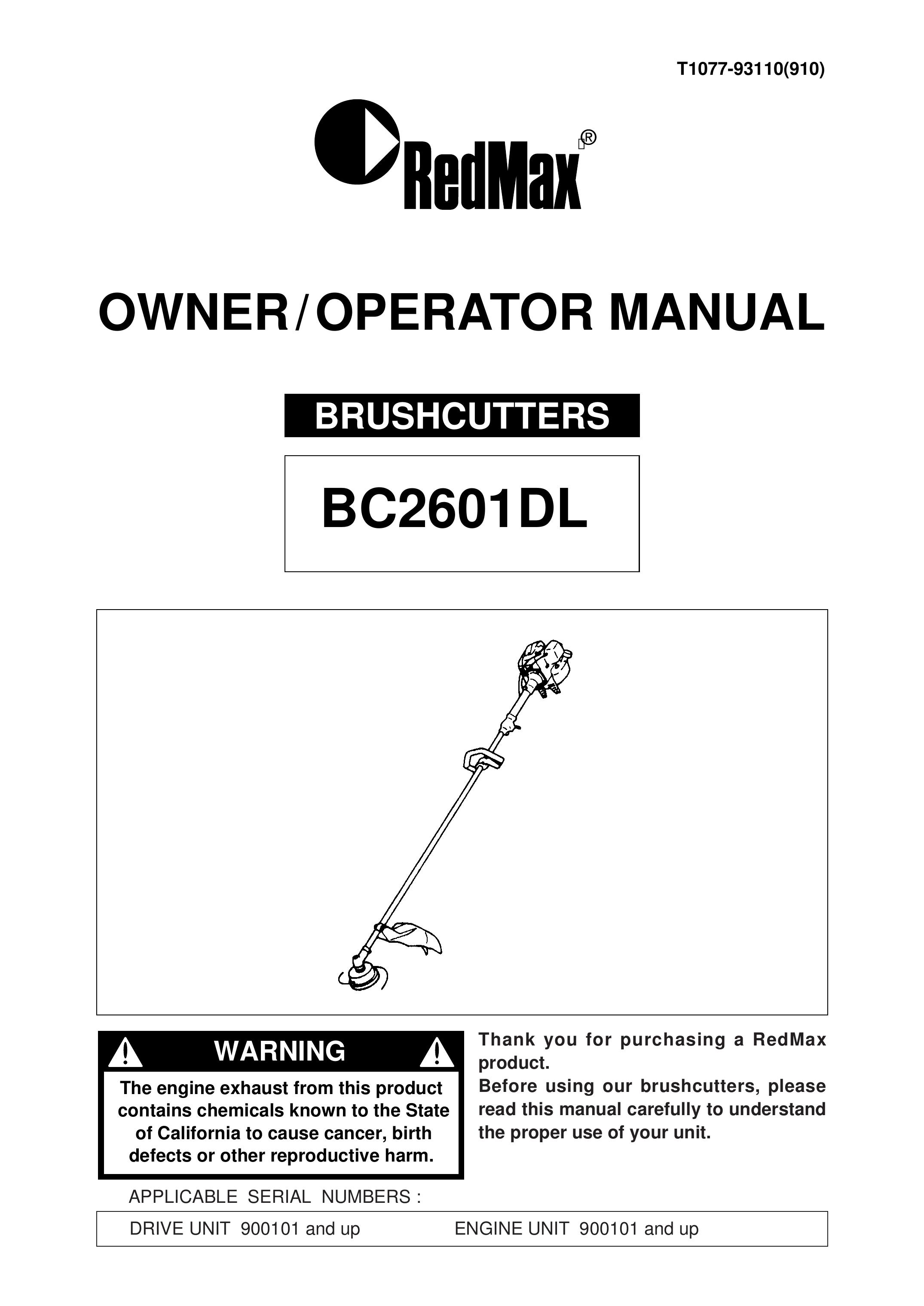 Zenoah BC2601DL Brush Cutter User Manual