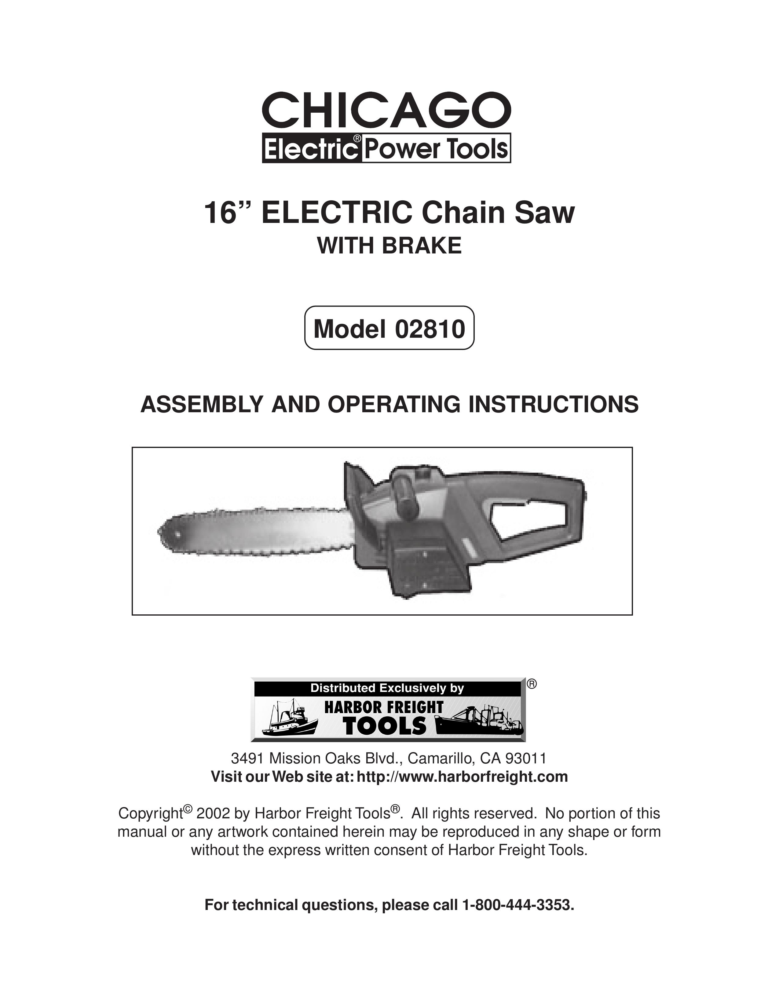 Chicago Electric 2810 Chainsaw User Manual