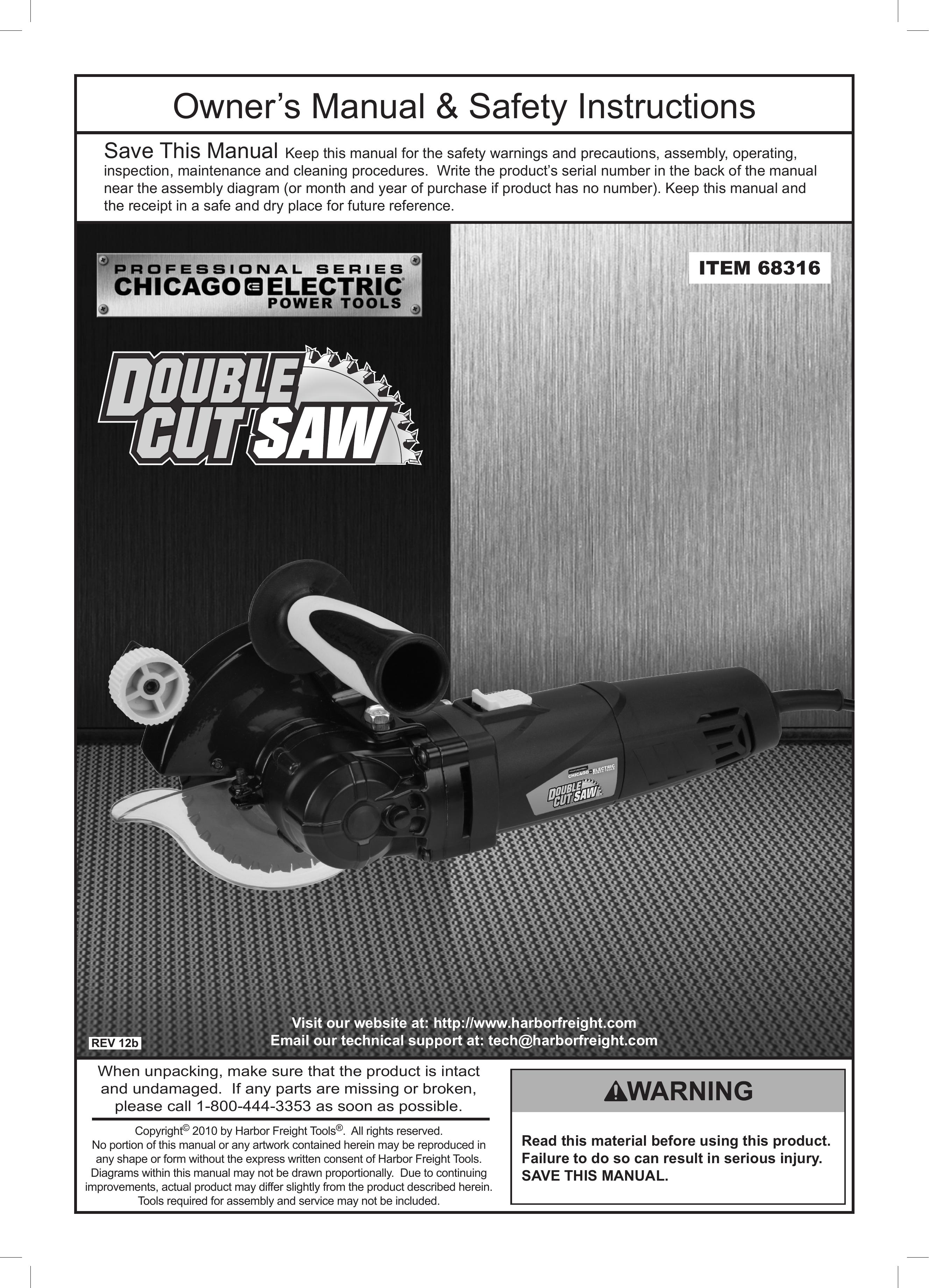 Chicago Electric 68316 Chainsaw User Manual