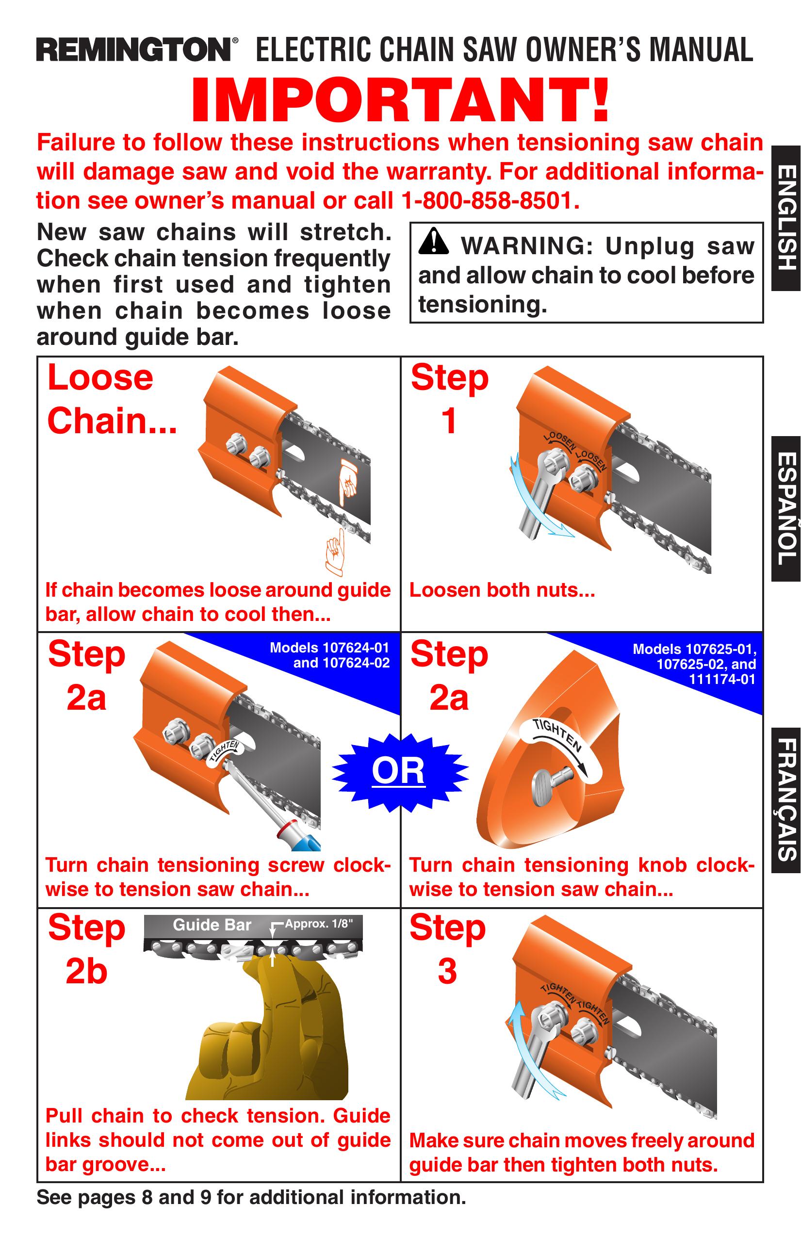 Desa 107625-01 Chainsaw User Manual