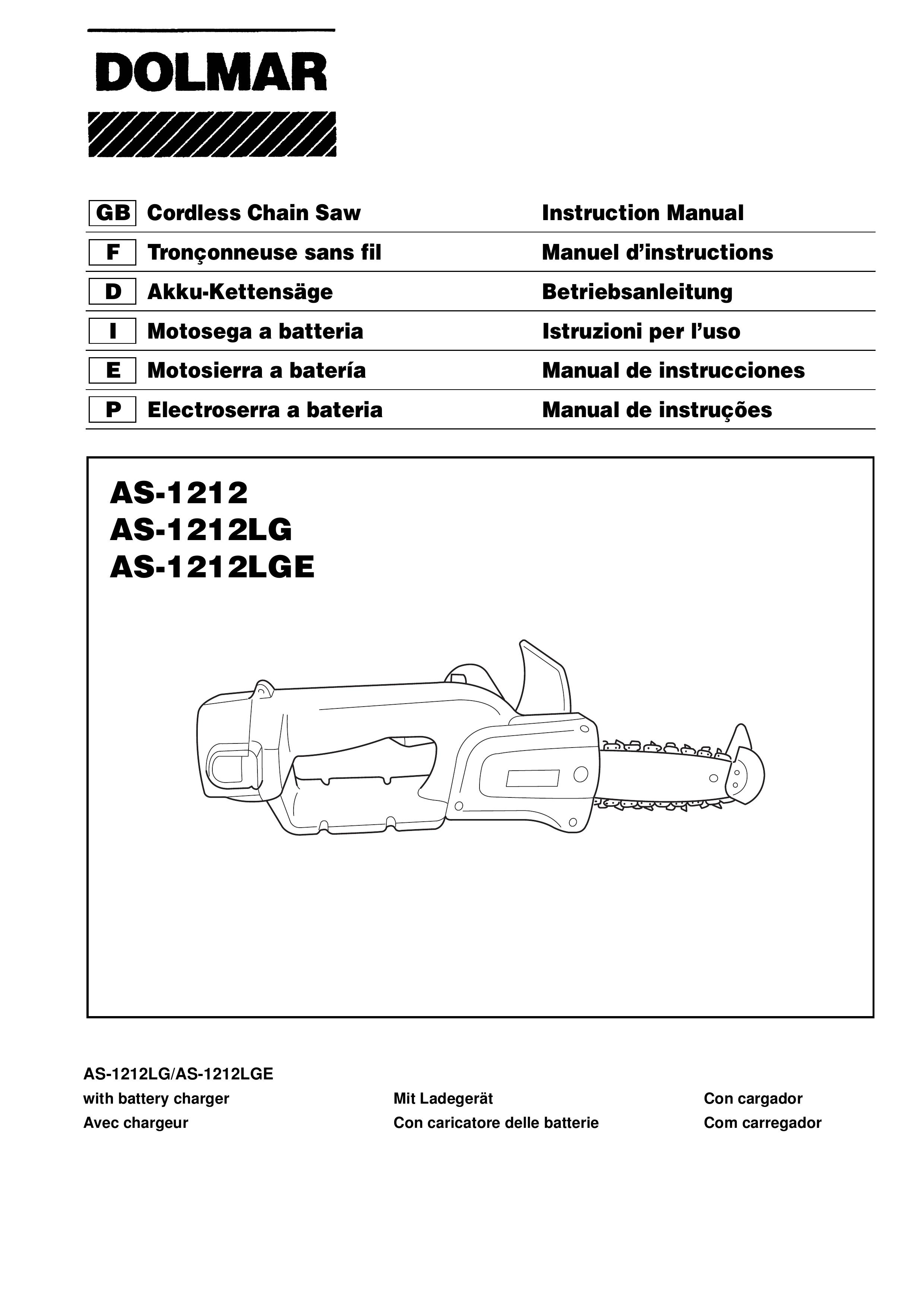 Dolmar AS-1212, AS-1212LG, AS-1212LGE Chainsaw User Manual