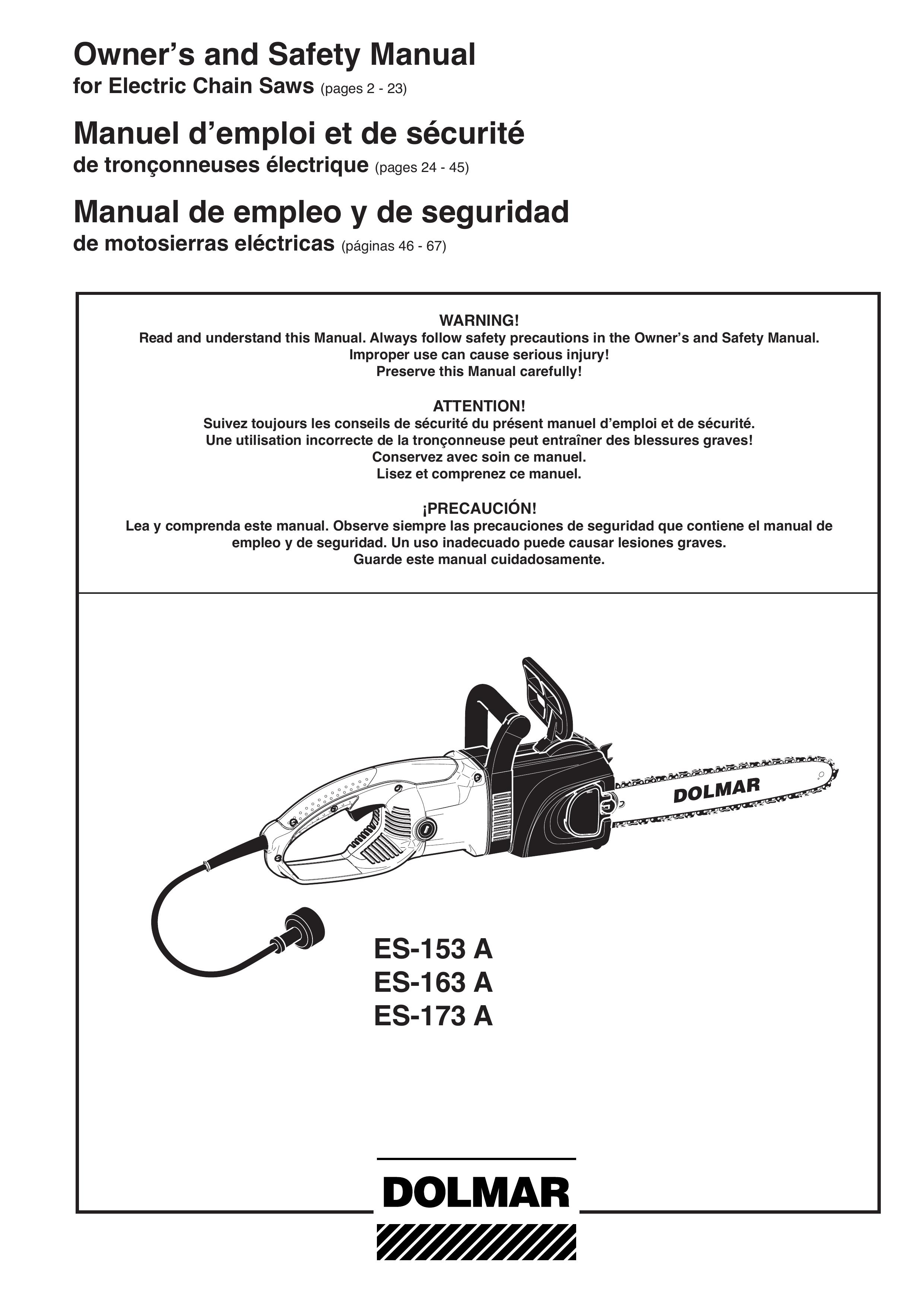 Dolmar ES-173 A Chainsaw User Manual
