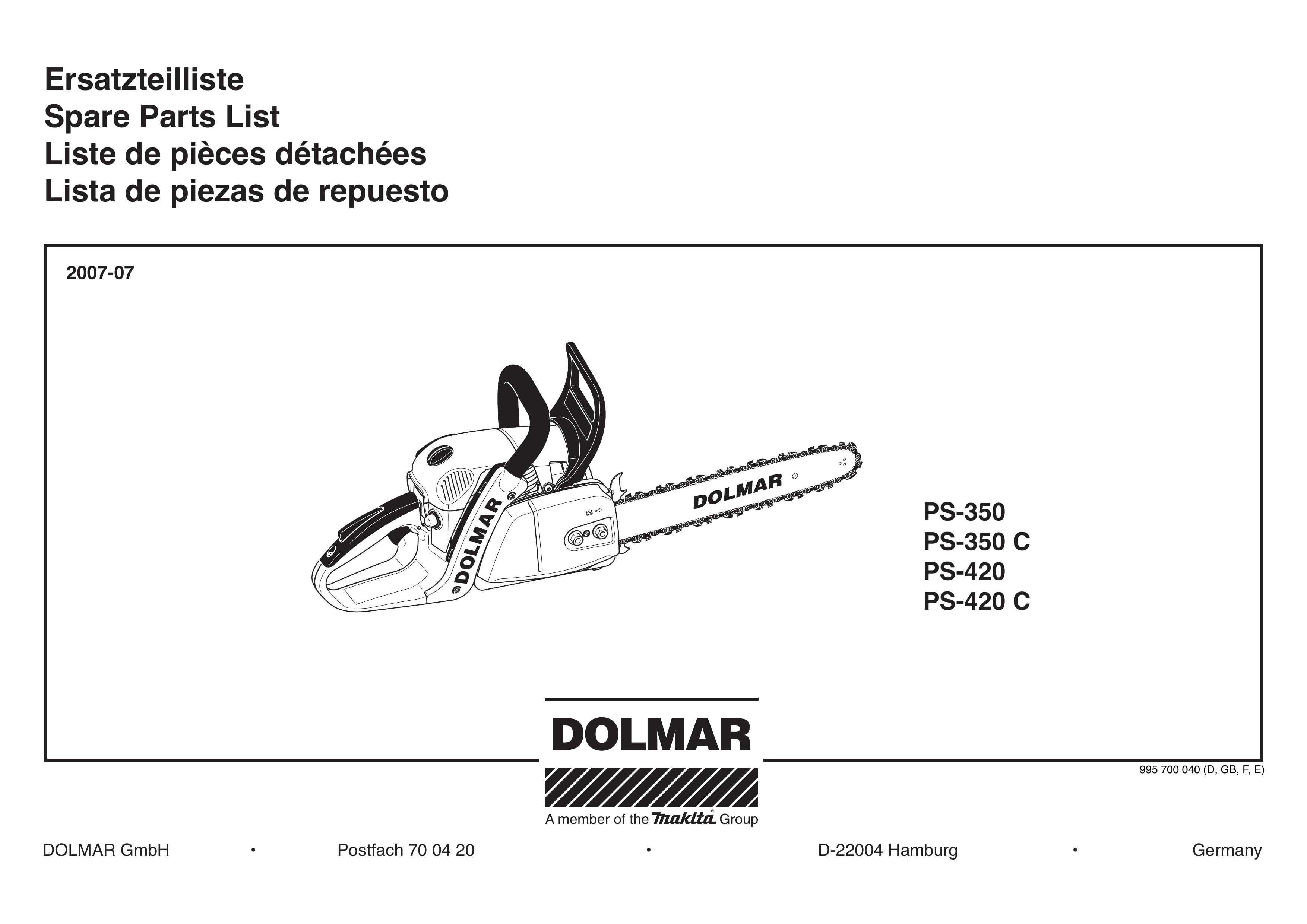 Dolmar PS-350C Chainsaw User Manual