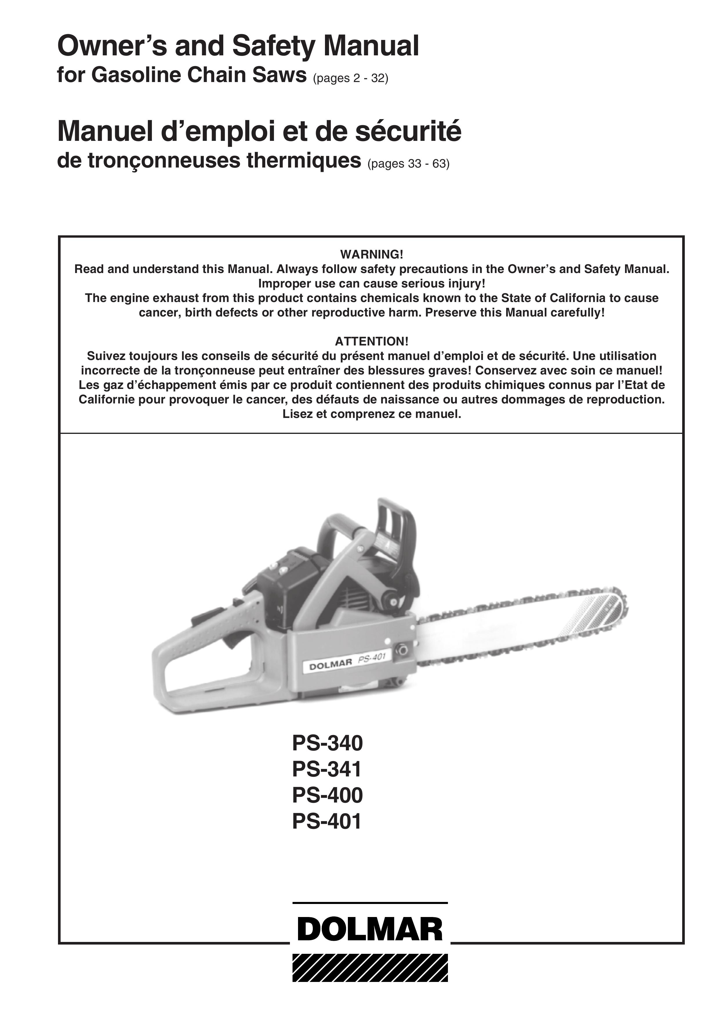 Dolmar PS-401 Chainsaw User Manual