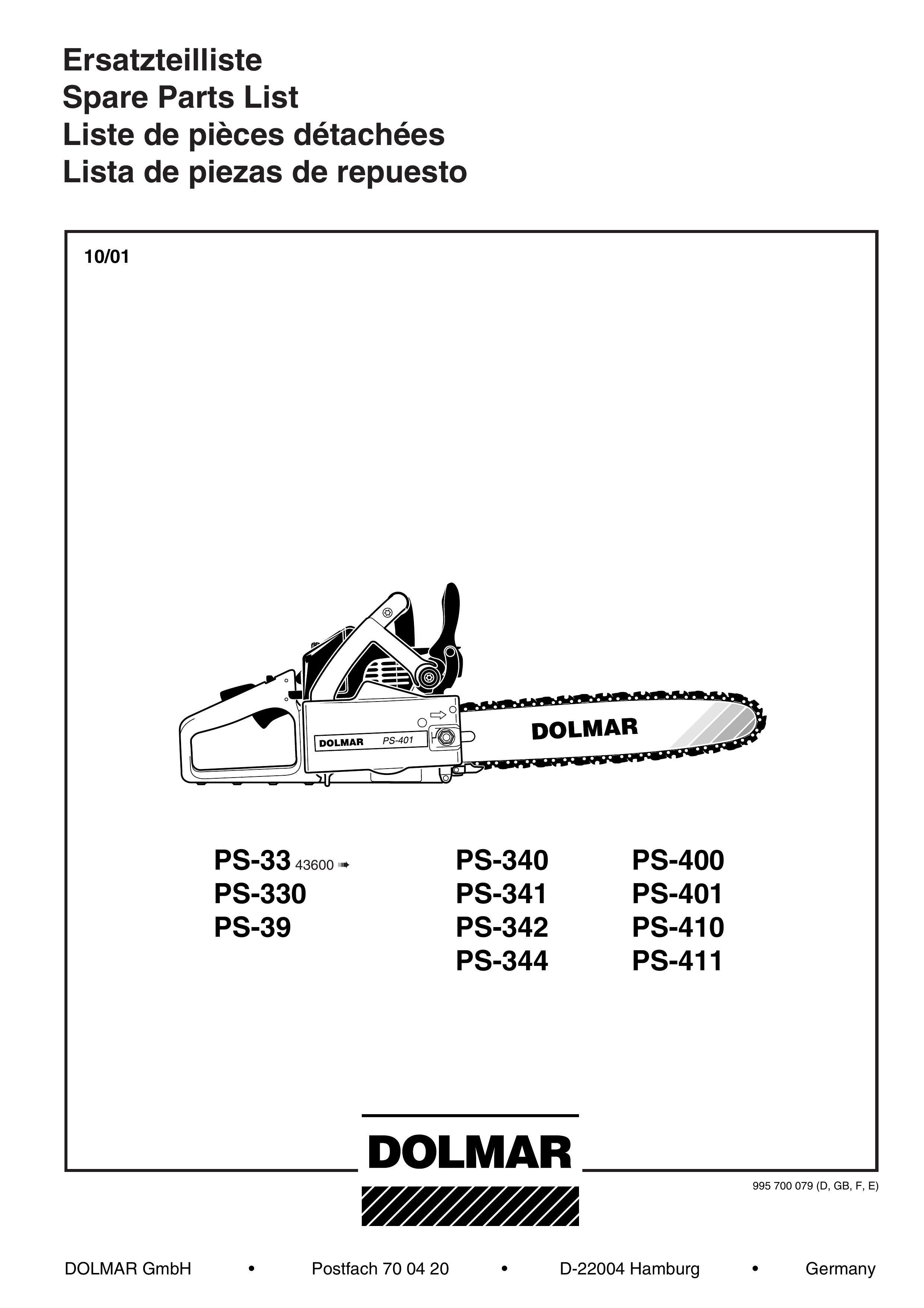 Dolmar PS-410 Chainsaw User Manual