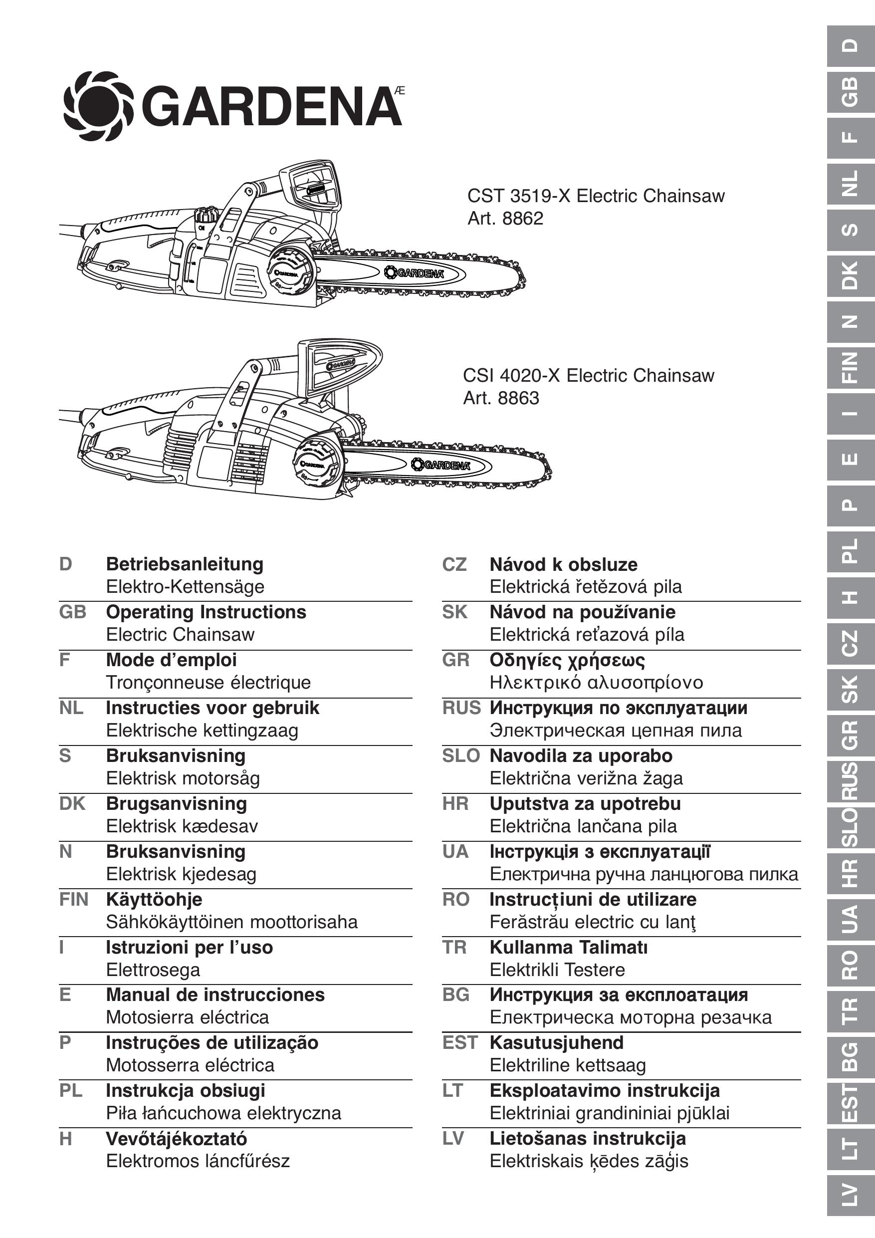 Gardena CSI4020-X Chainsaw User Manual