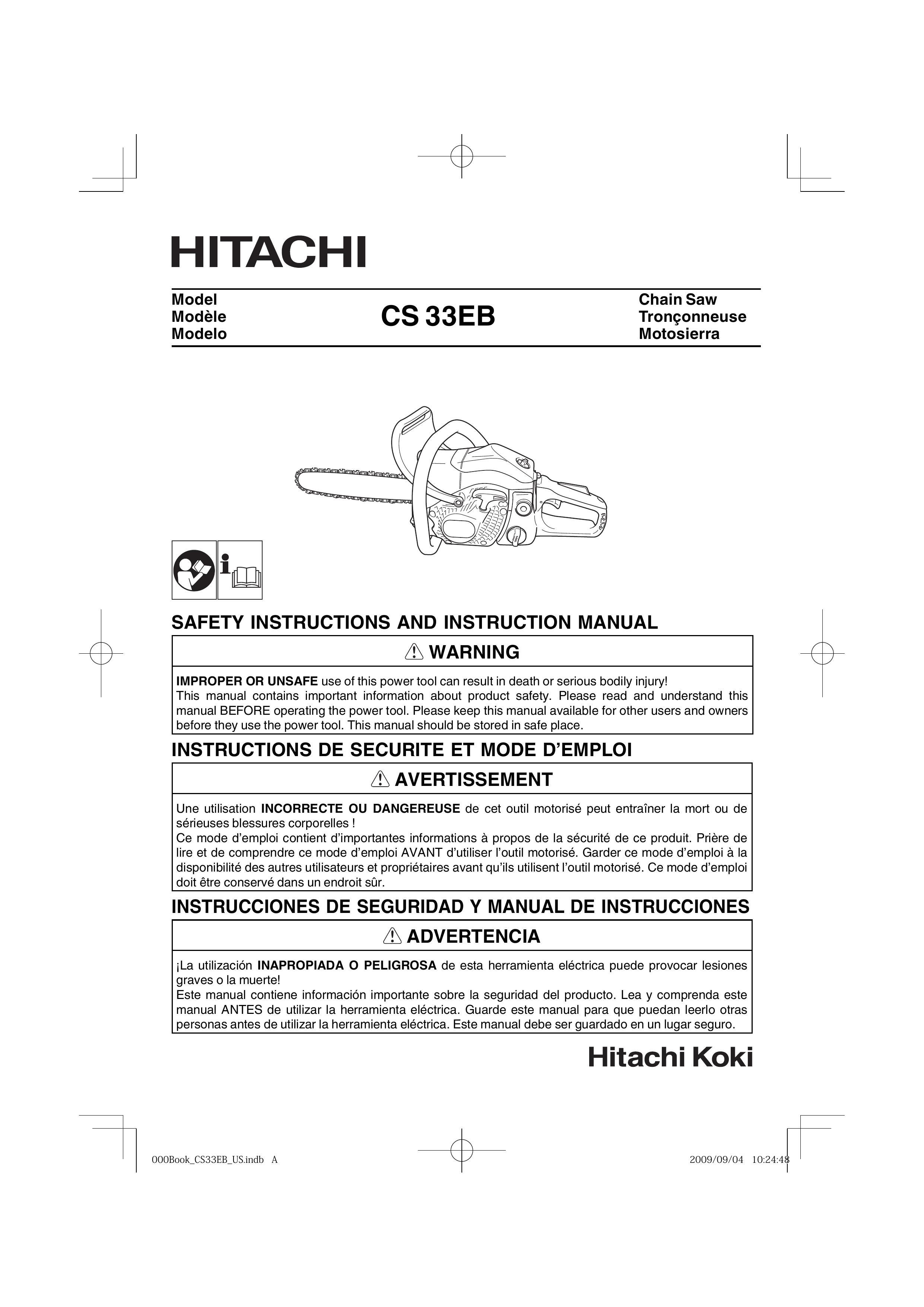 Hitachi CS 33EB Chainsaw User Manual