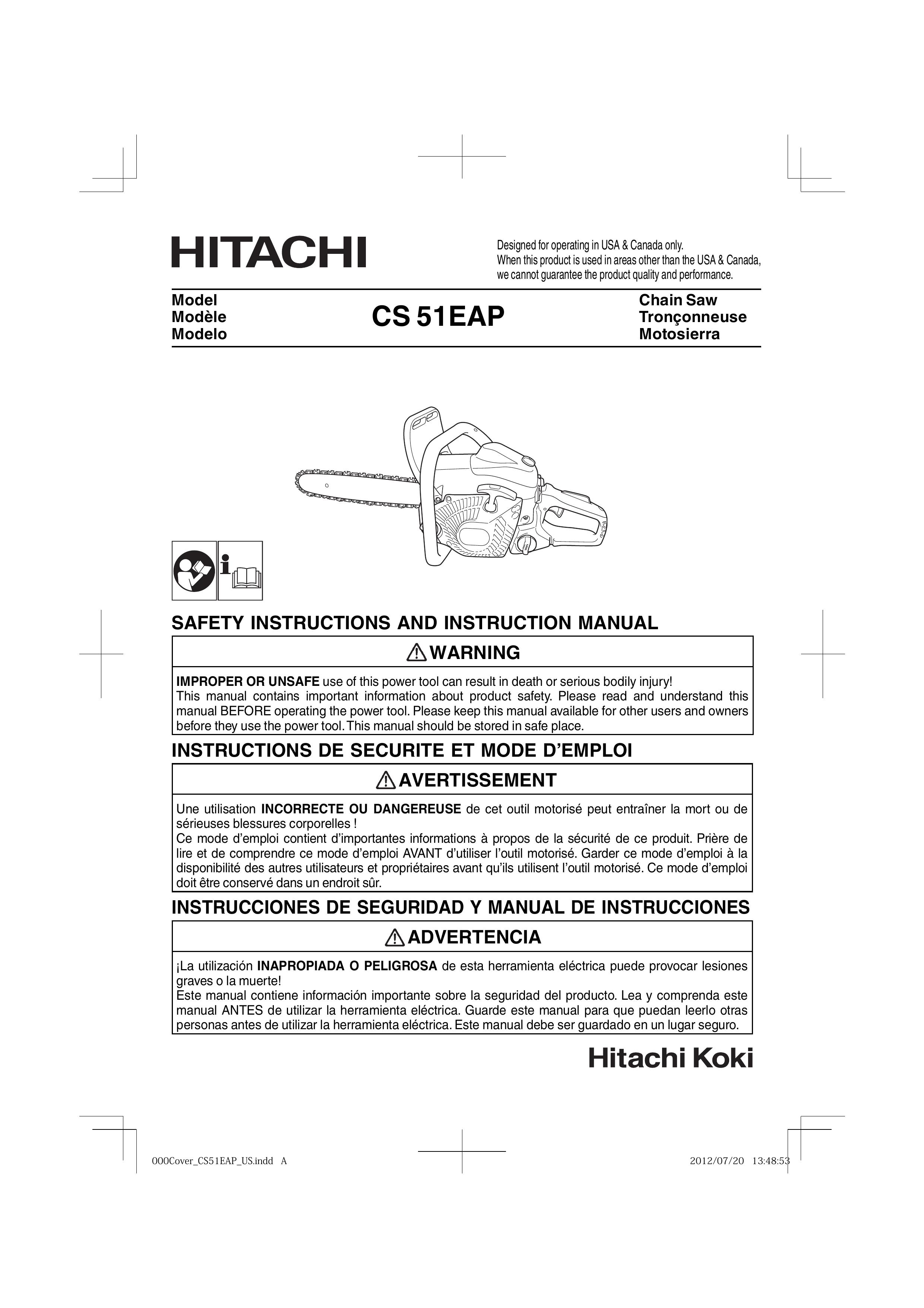 Hitachi CS 51EAP Chainsaw User Manual