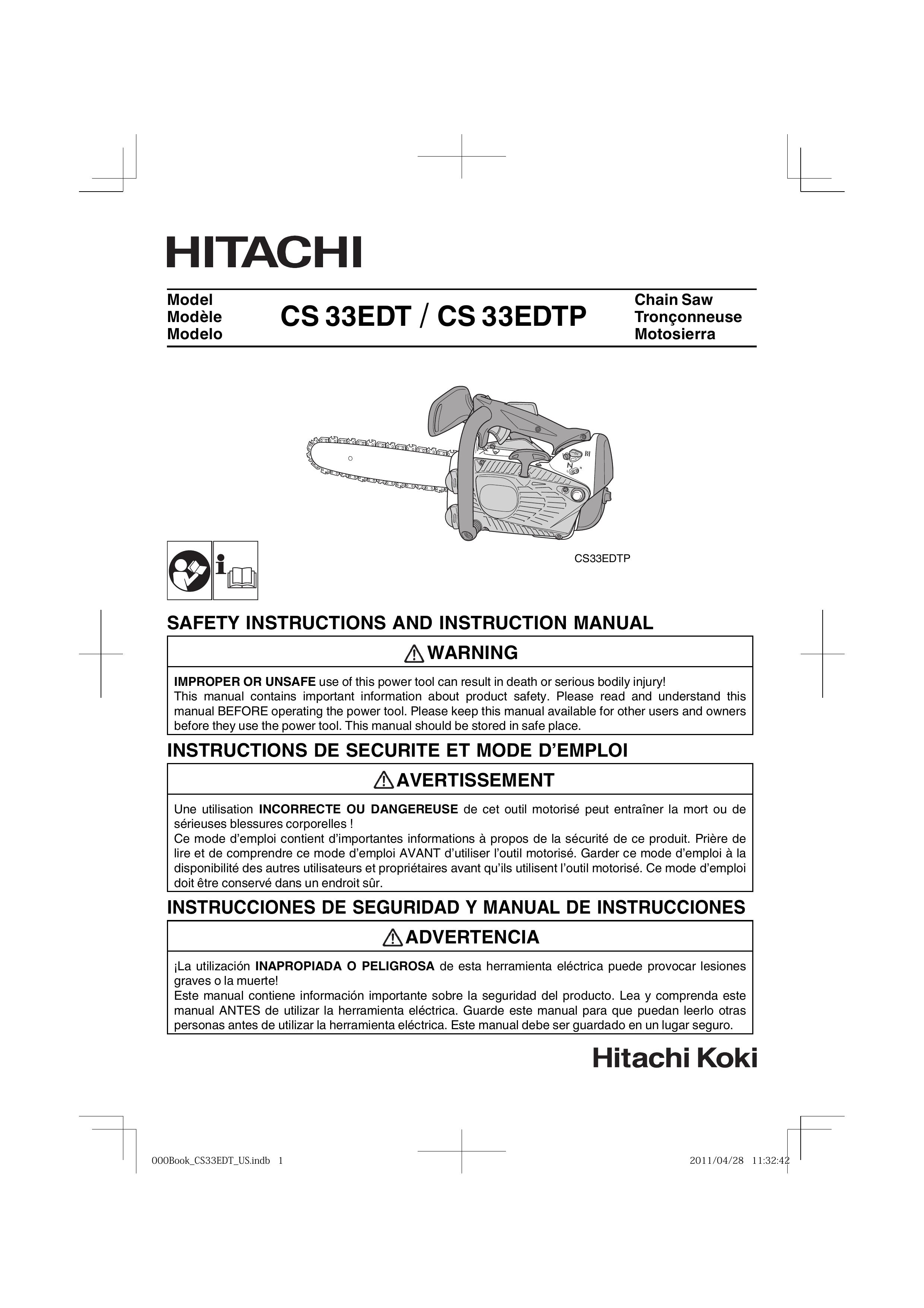 Hitachi Koki USA CS 33EDT Chainsaw User Manual