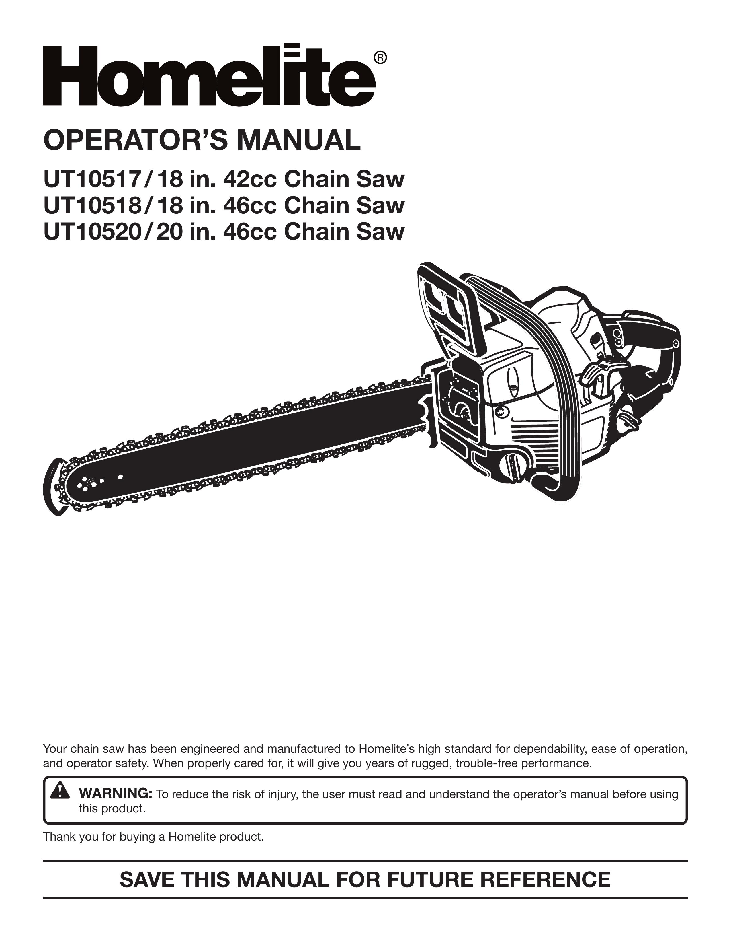 Homelite UT10517/18 Chainsaw User Manual