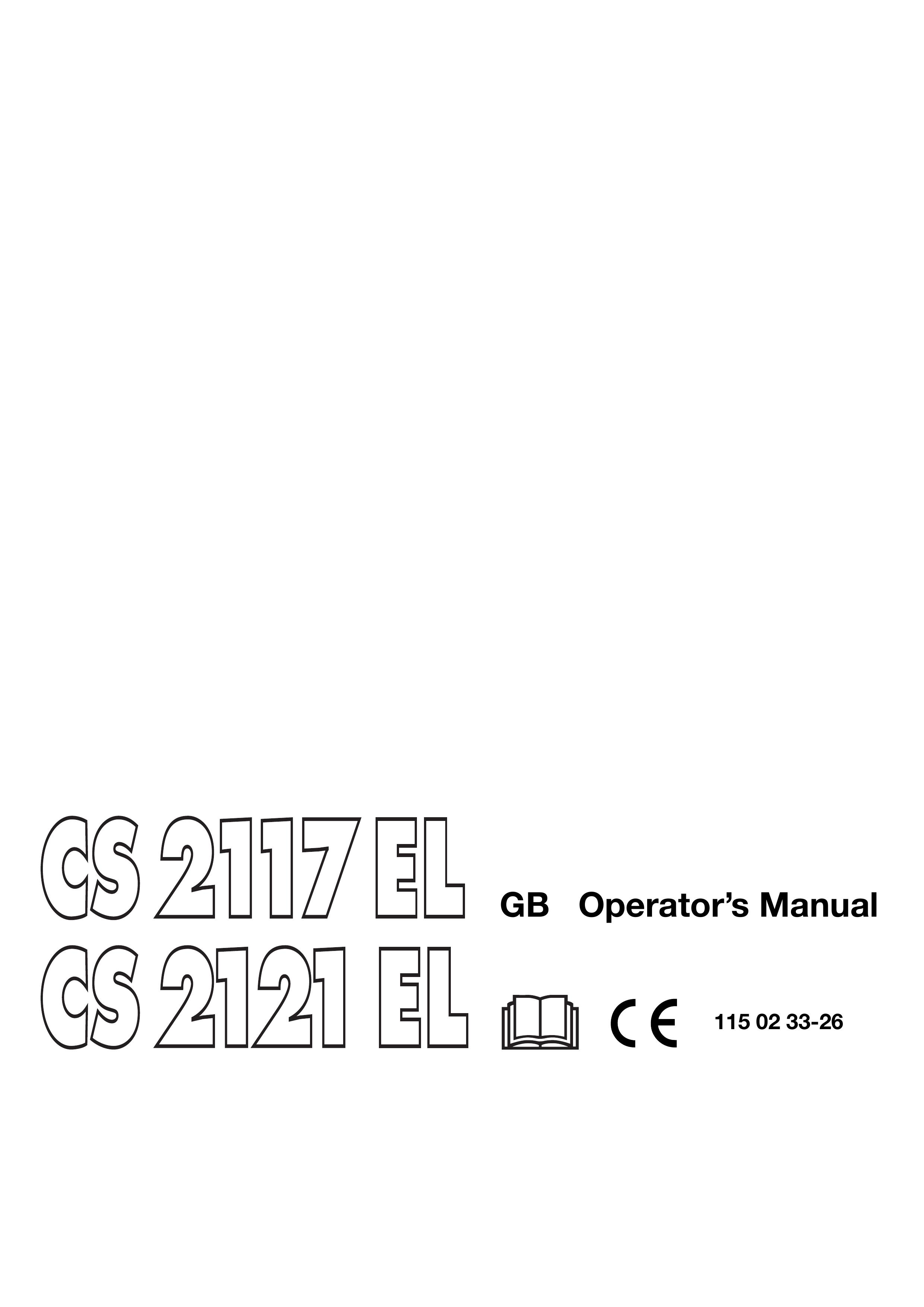 Jonsered CS 2117 EL Chainsaw User Manual