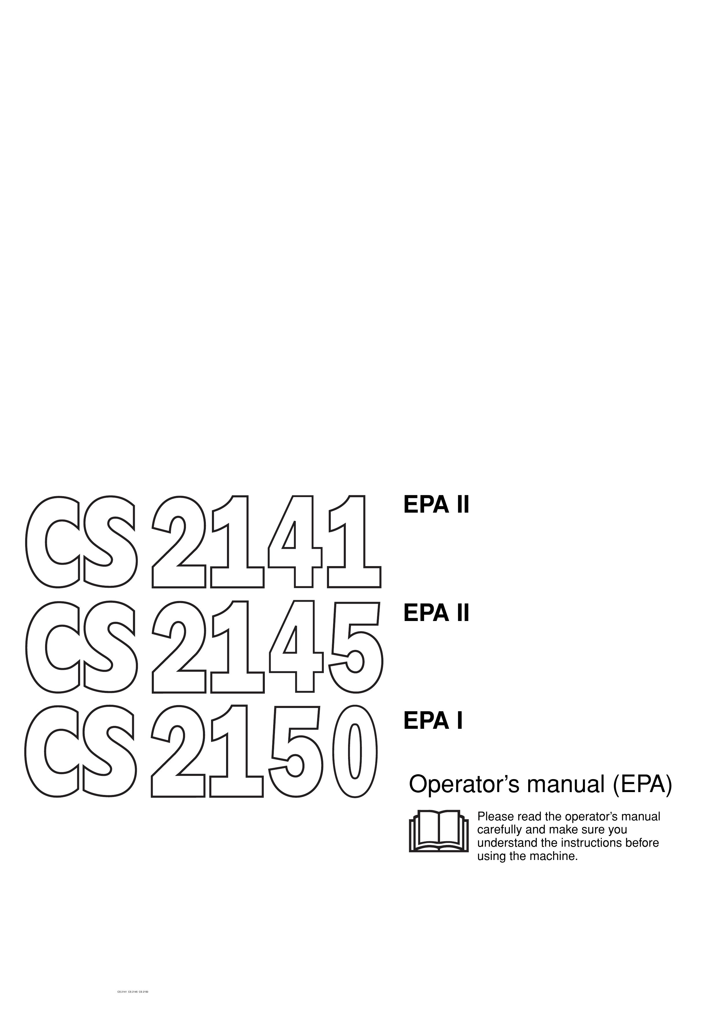 Jonsered CS 2141 EPA II Chainsaw User Manual