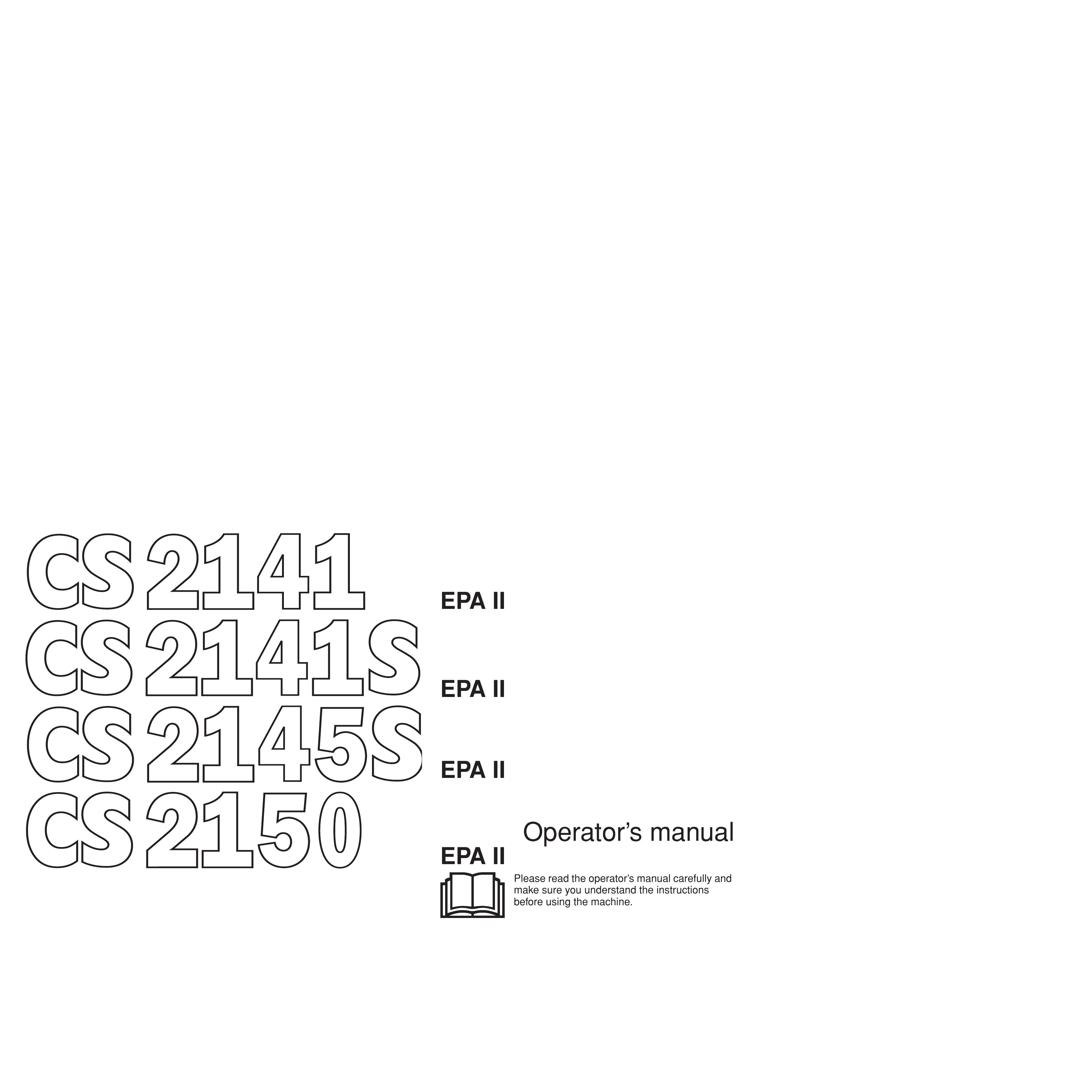 Jonsered CS 2141S Chainsaw User Manual