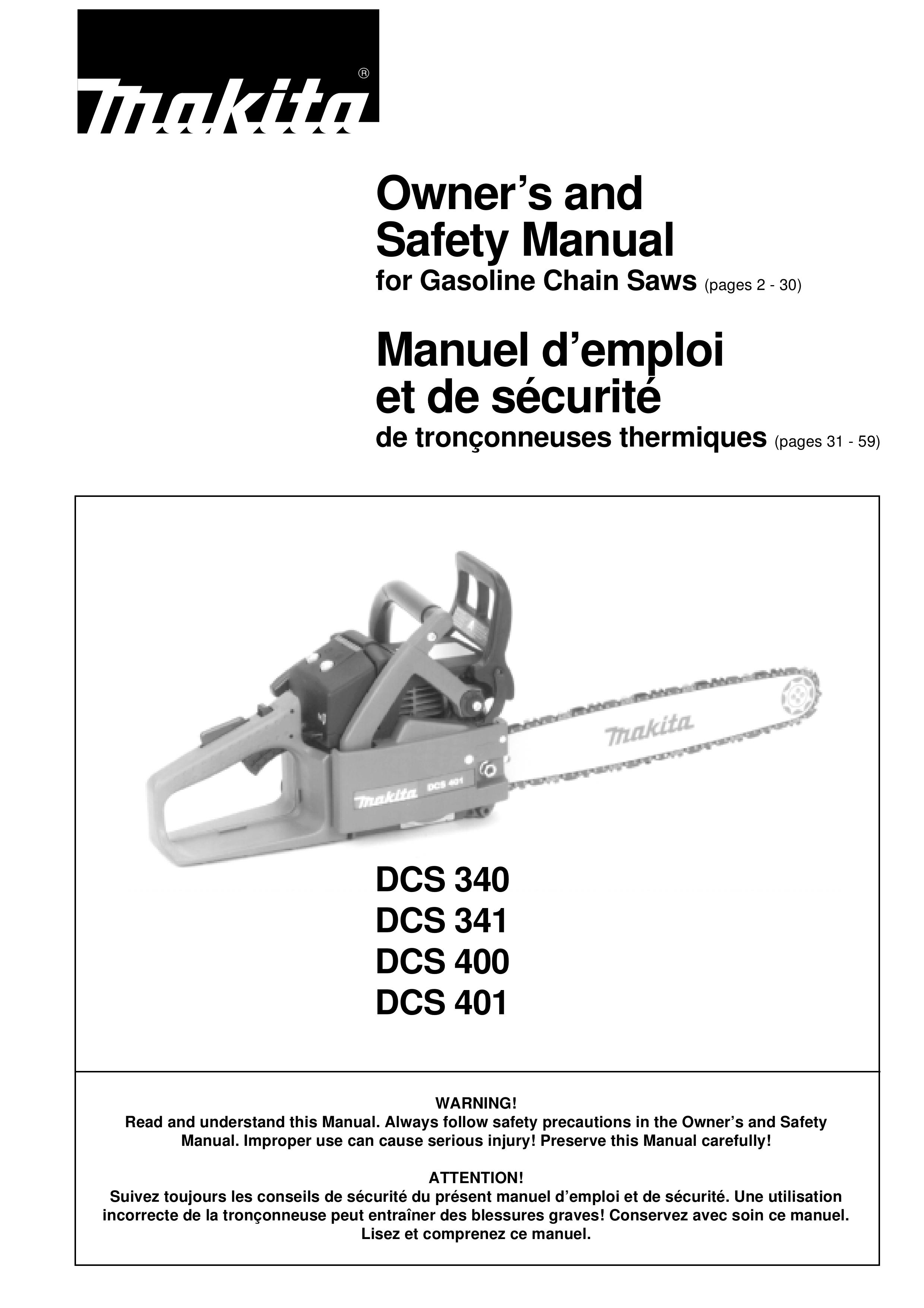Makita DCS 400 Chainsaw User Manual