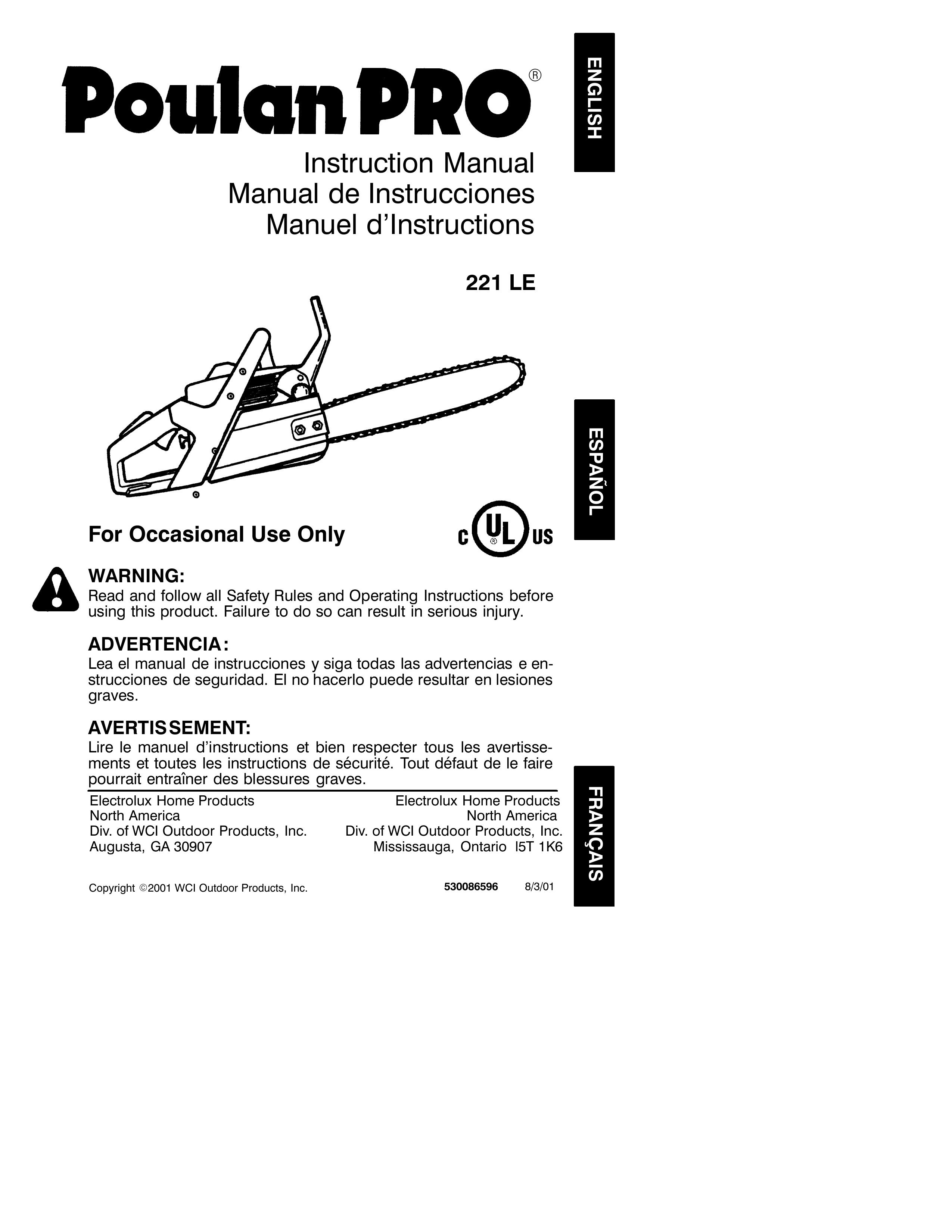 Poulan 2001-08 Chainsaw User Manual