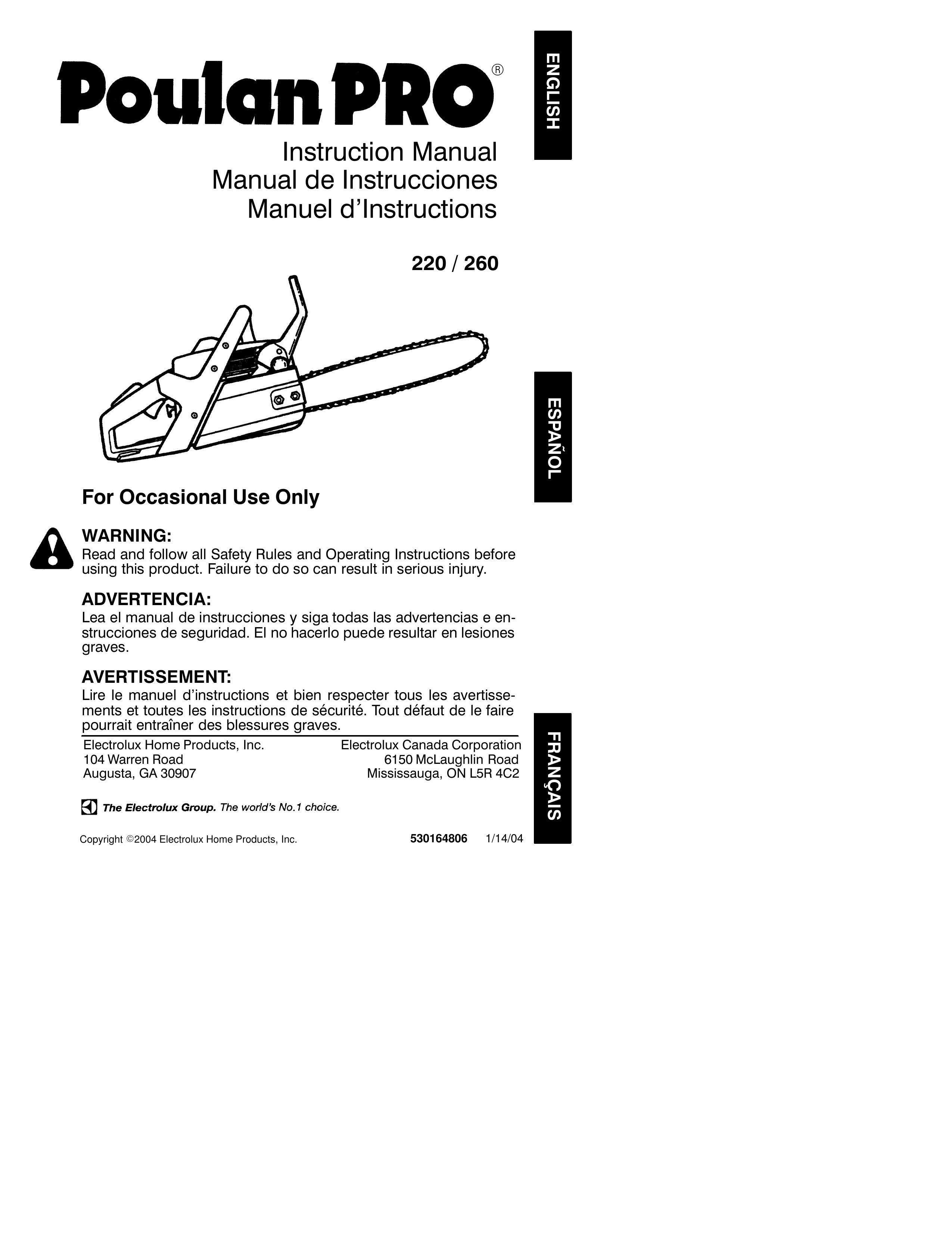 Poulan 2004-01 Chainsaw User Manual