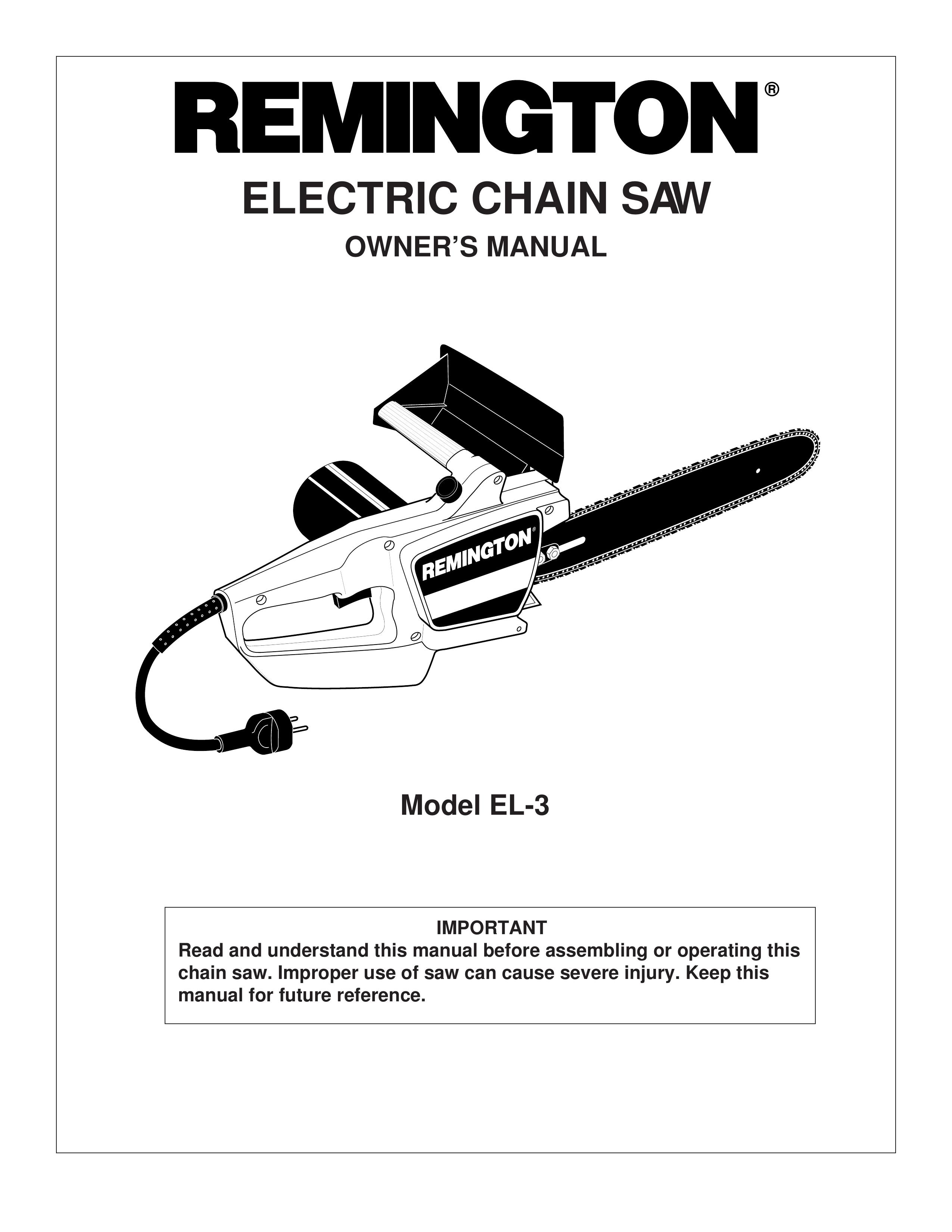 Remington Power Tools EL-3 Chainsaw User Manual
