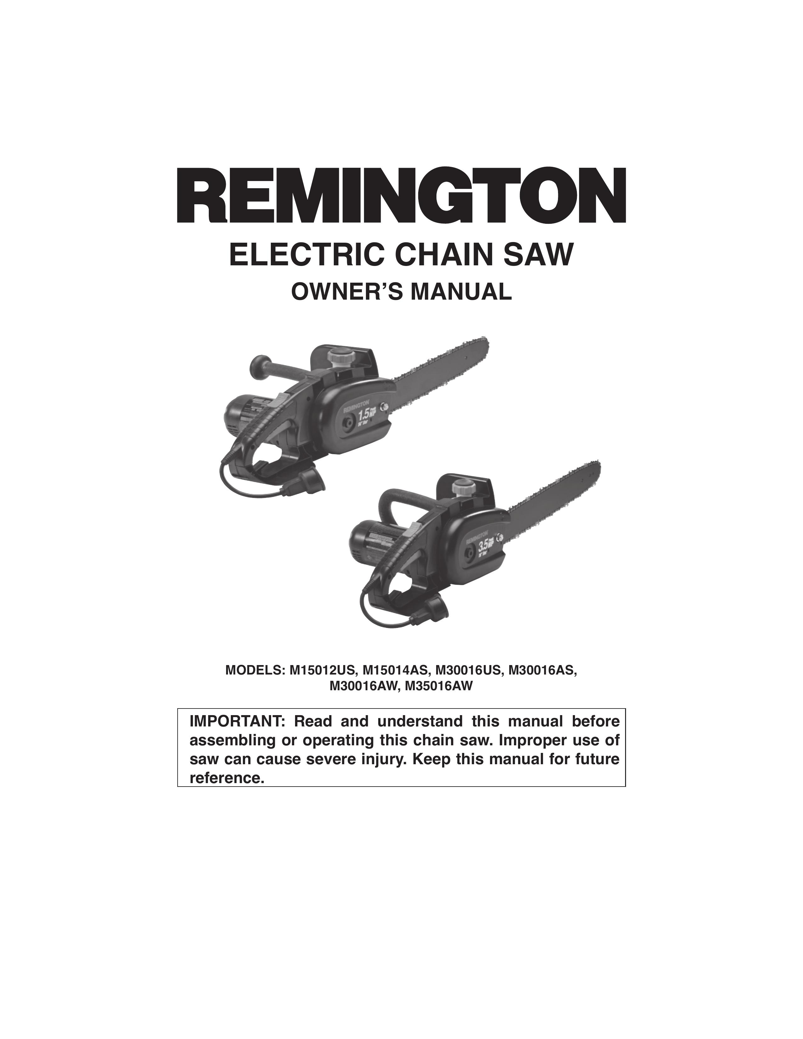 Remington Power Tools M15012US Chainsaw User Manual