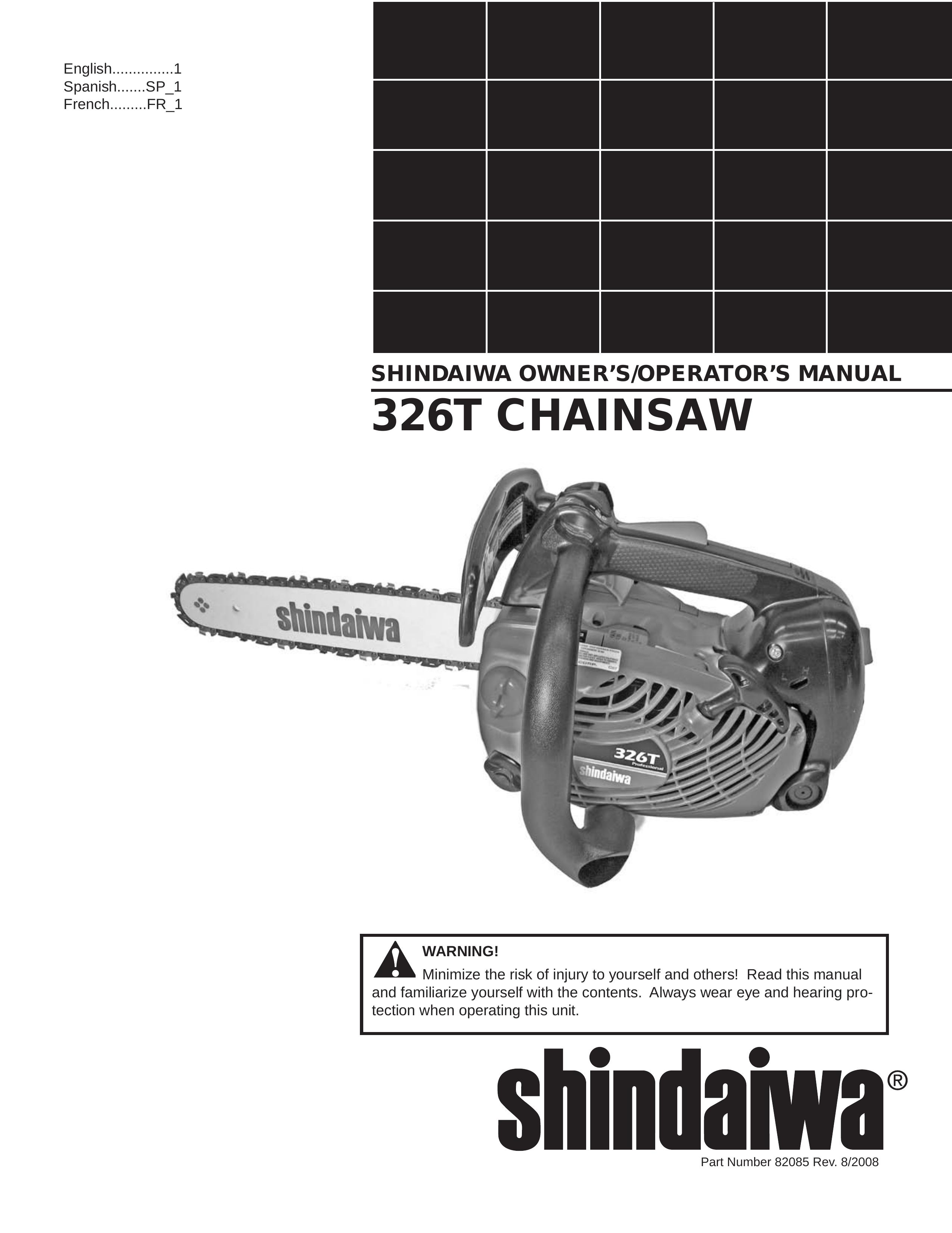 Shindaiwa 326T Chainsaw User Manual
