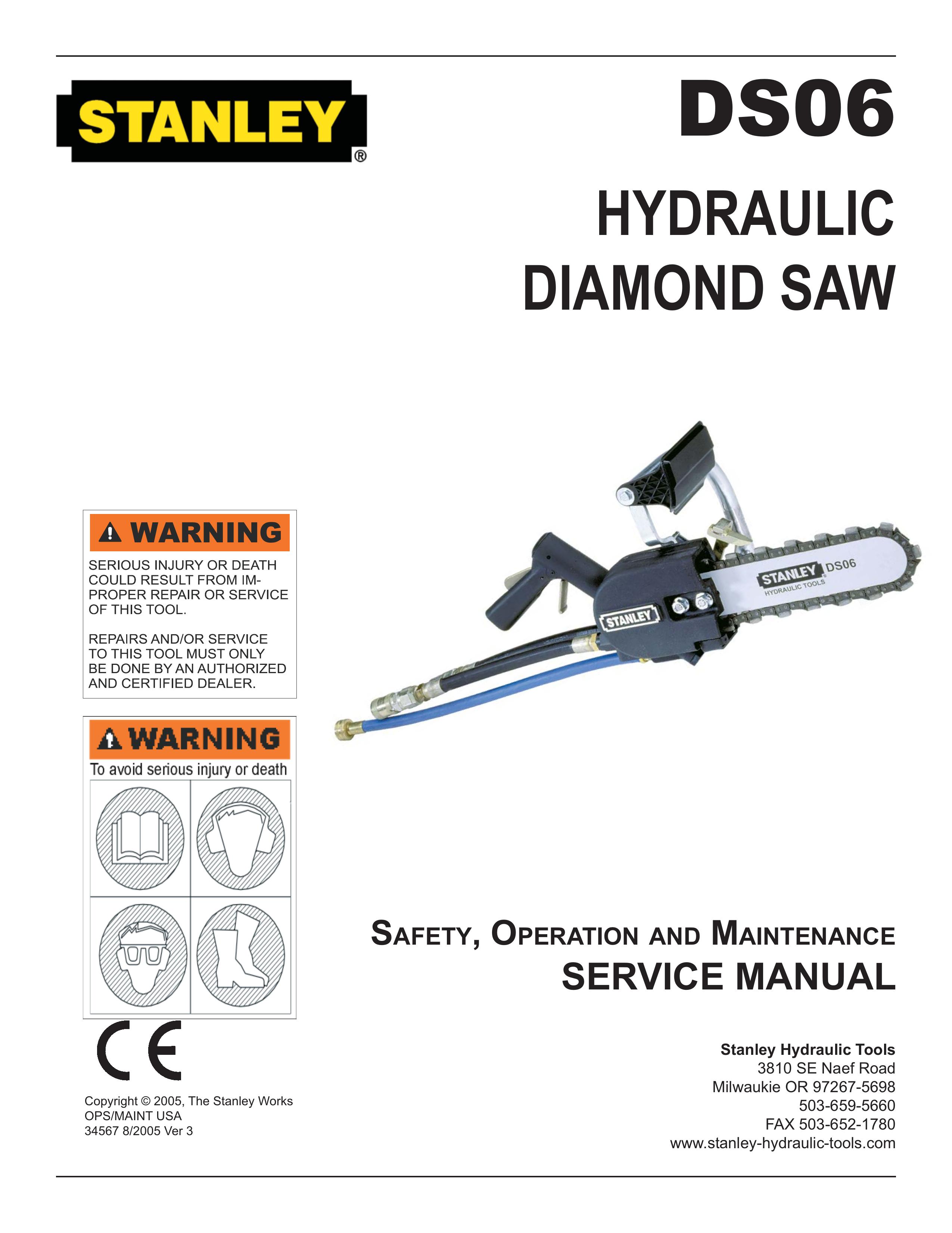 Stanley Black & Decker DS06 Chainsaw User Manual