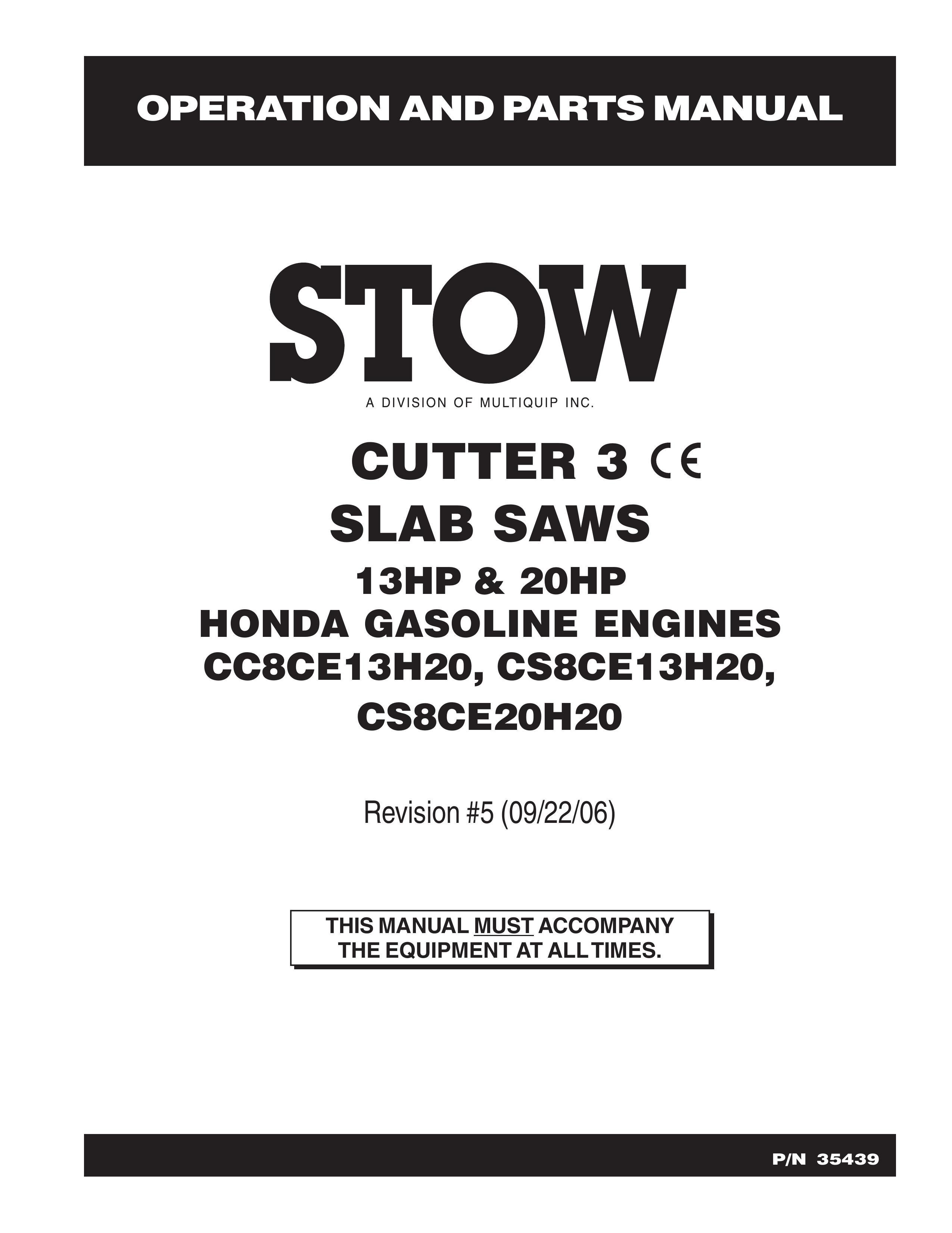 Stow 20HP Chainsaw User Manual