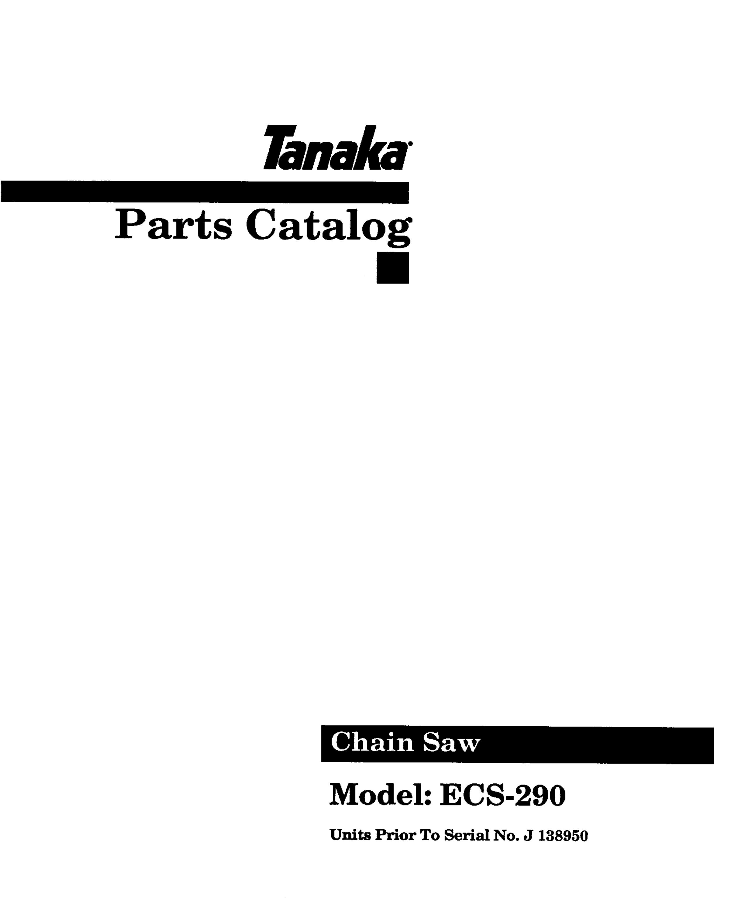 Tanaka ECS-290 Chainsaw User Manual