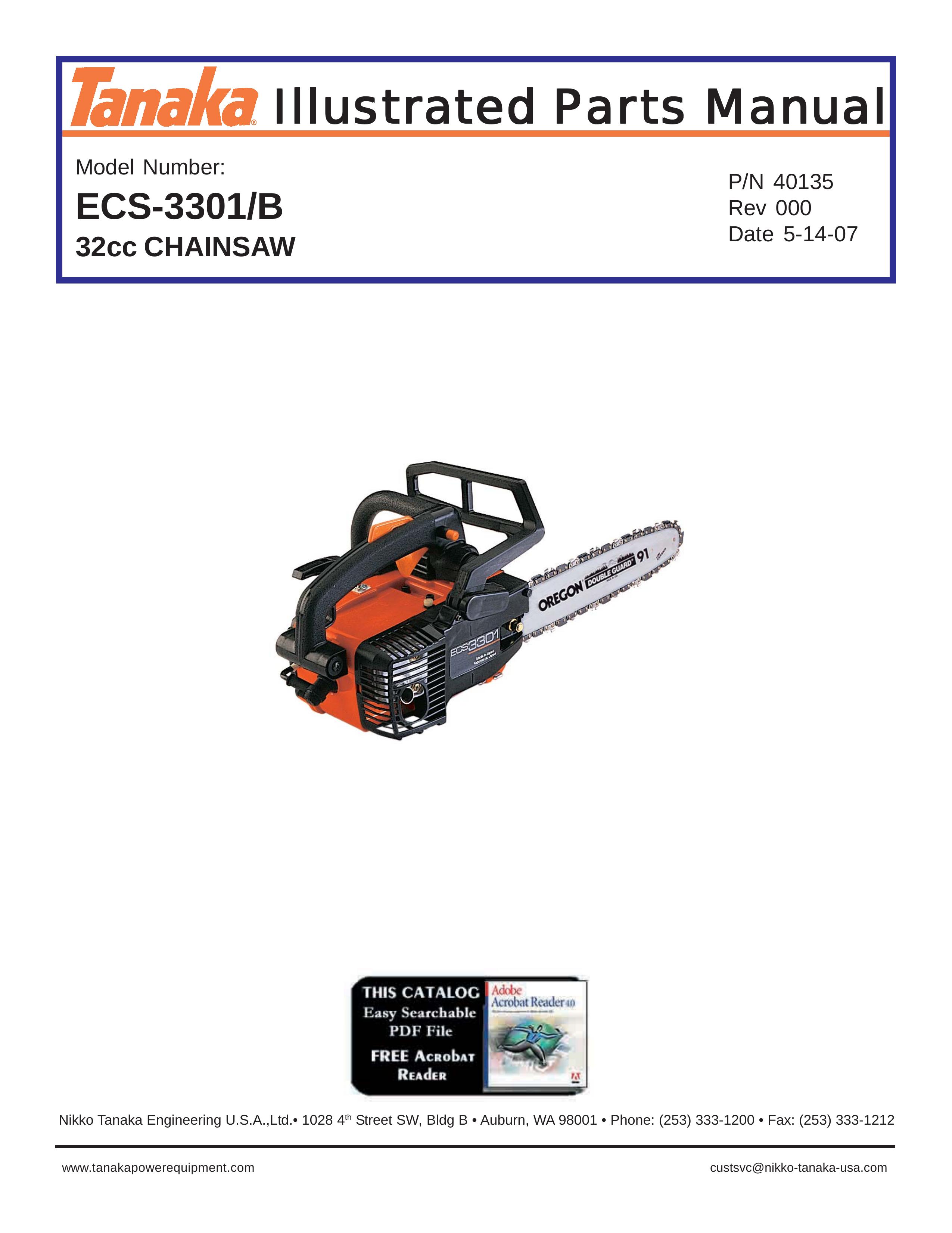 Tanaka ECS-3301/B Chainsaw User Manual