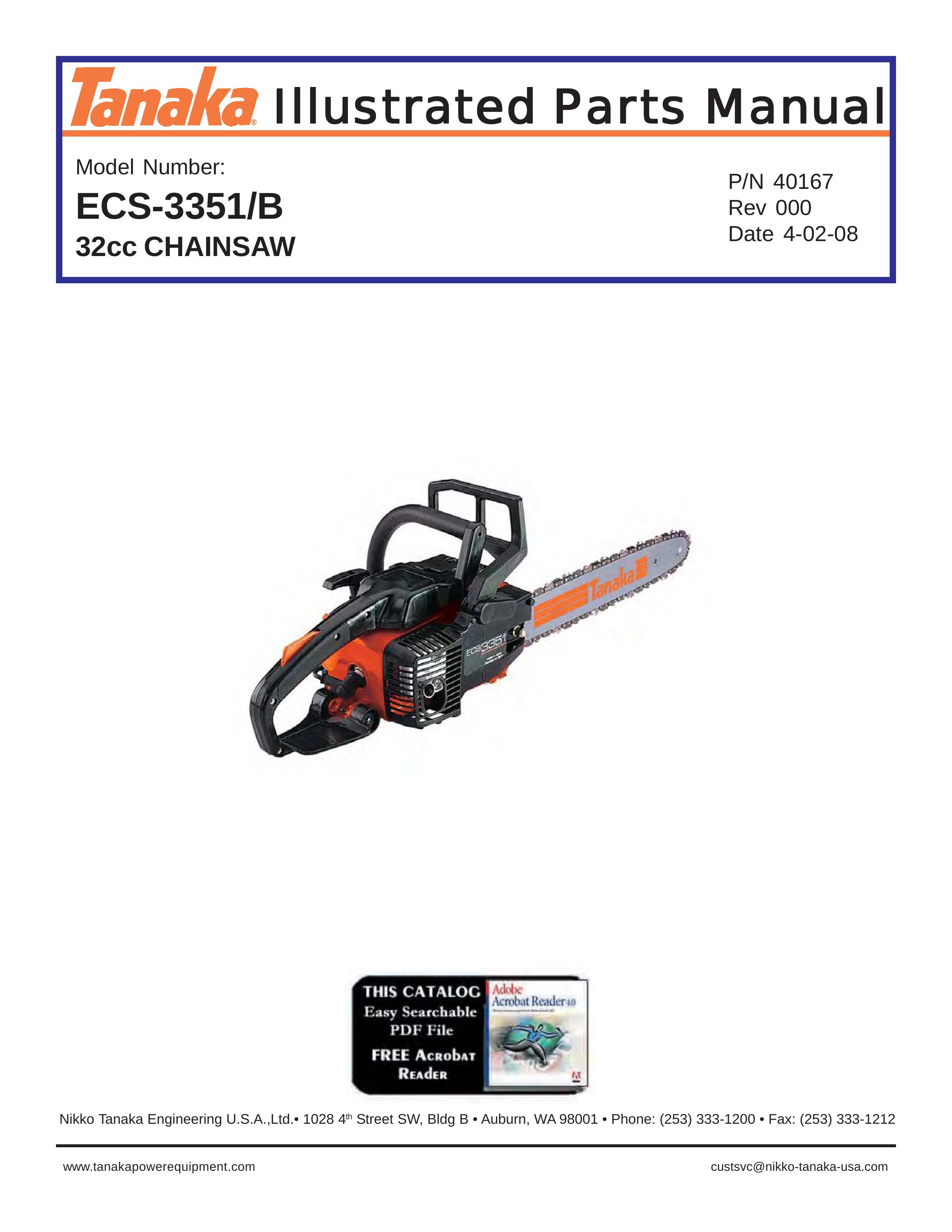 Tanaka ECS-3351/B Chainsaw User Manual