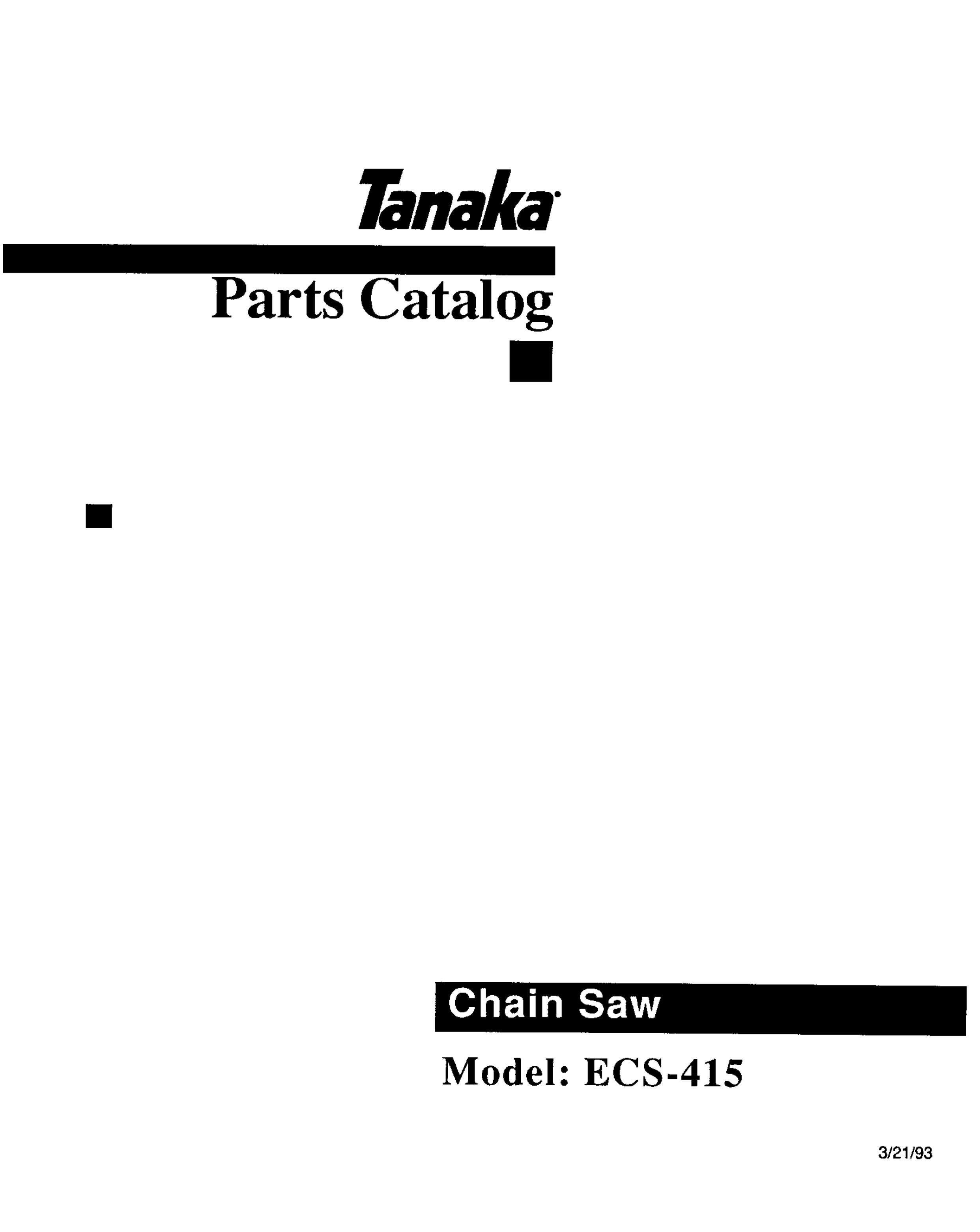 Tanaka ECS-415 Chainsaw User Manual